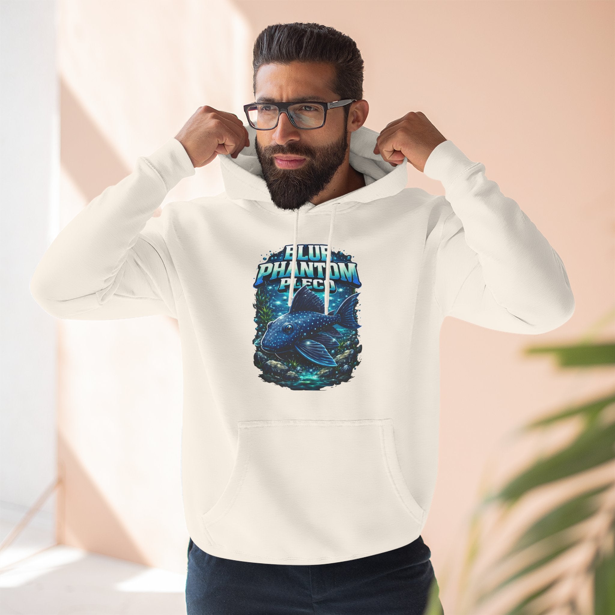 Blue Phantom Pleco L128 Hoodies | Premium Fish Keeper Streetwear | Inverness Ink