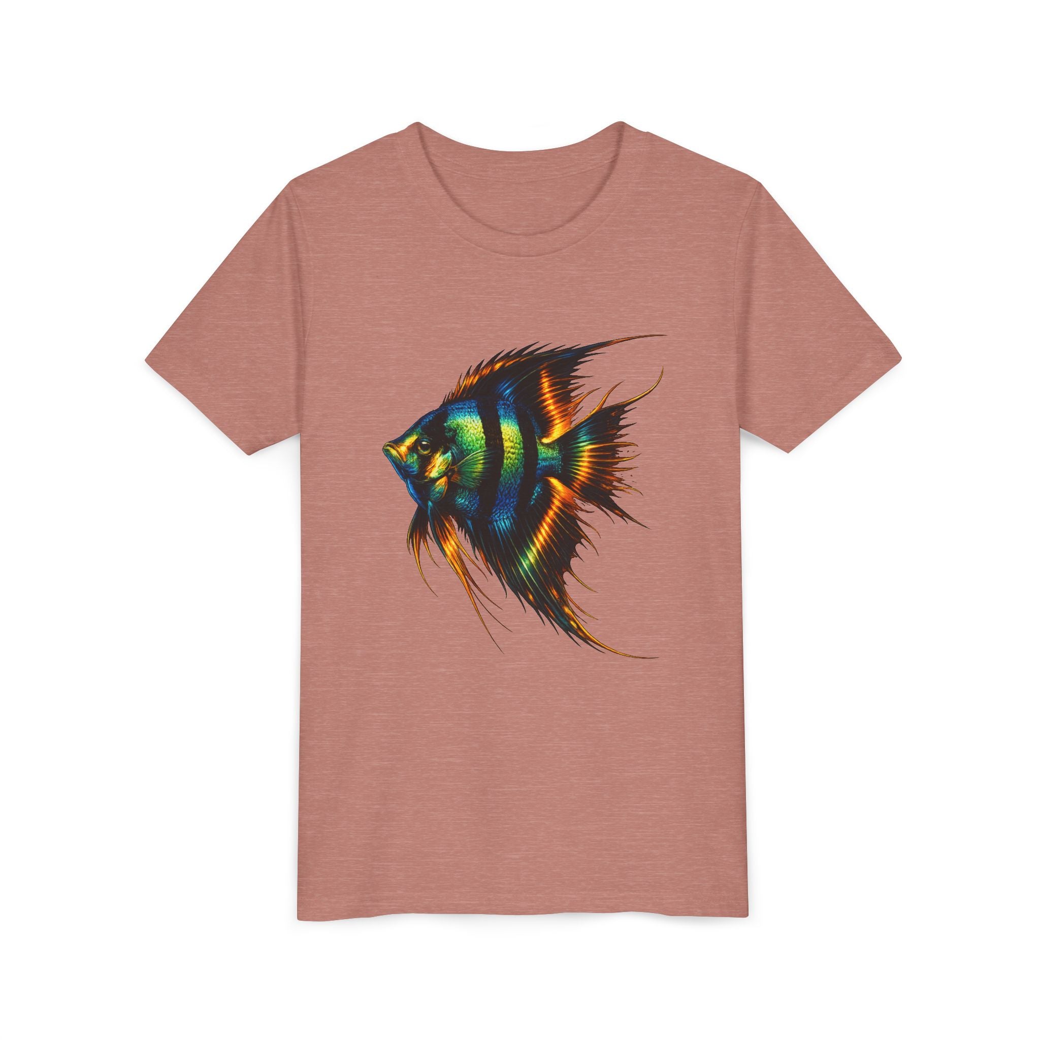 Angelfish Youth Tee – Colorful Aquarium Fish Graphic Shirt for Kids