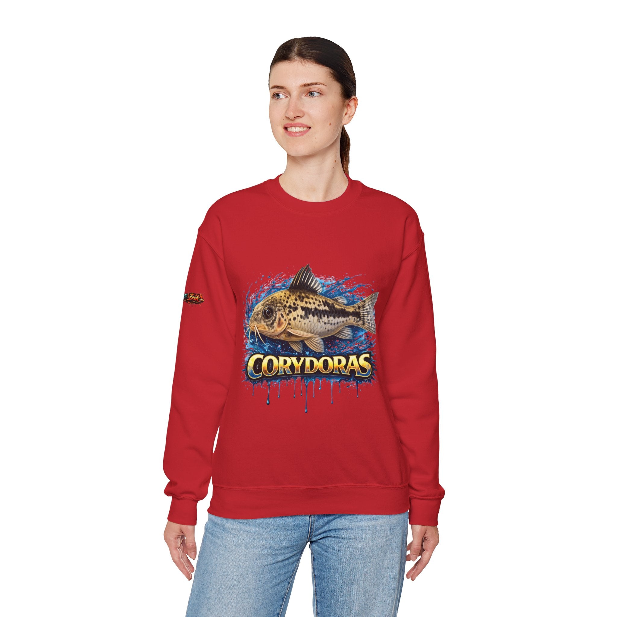 Peppered Corydoras Fish Crewneck Sweatshirt – Aquatic Aquarium Lover Tee