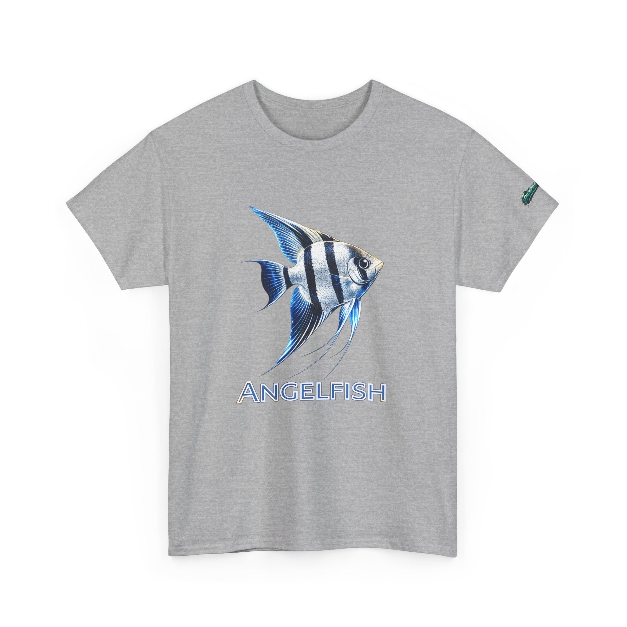 Angelfish Graphic Tee — Blue Tropical Fish Shirt