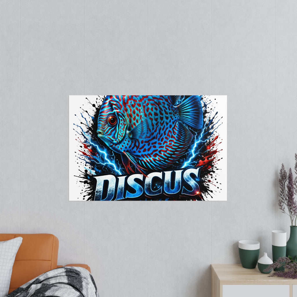 Discus Fish Photopaper Poster – Vibrant Aquarium Wall Art