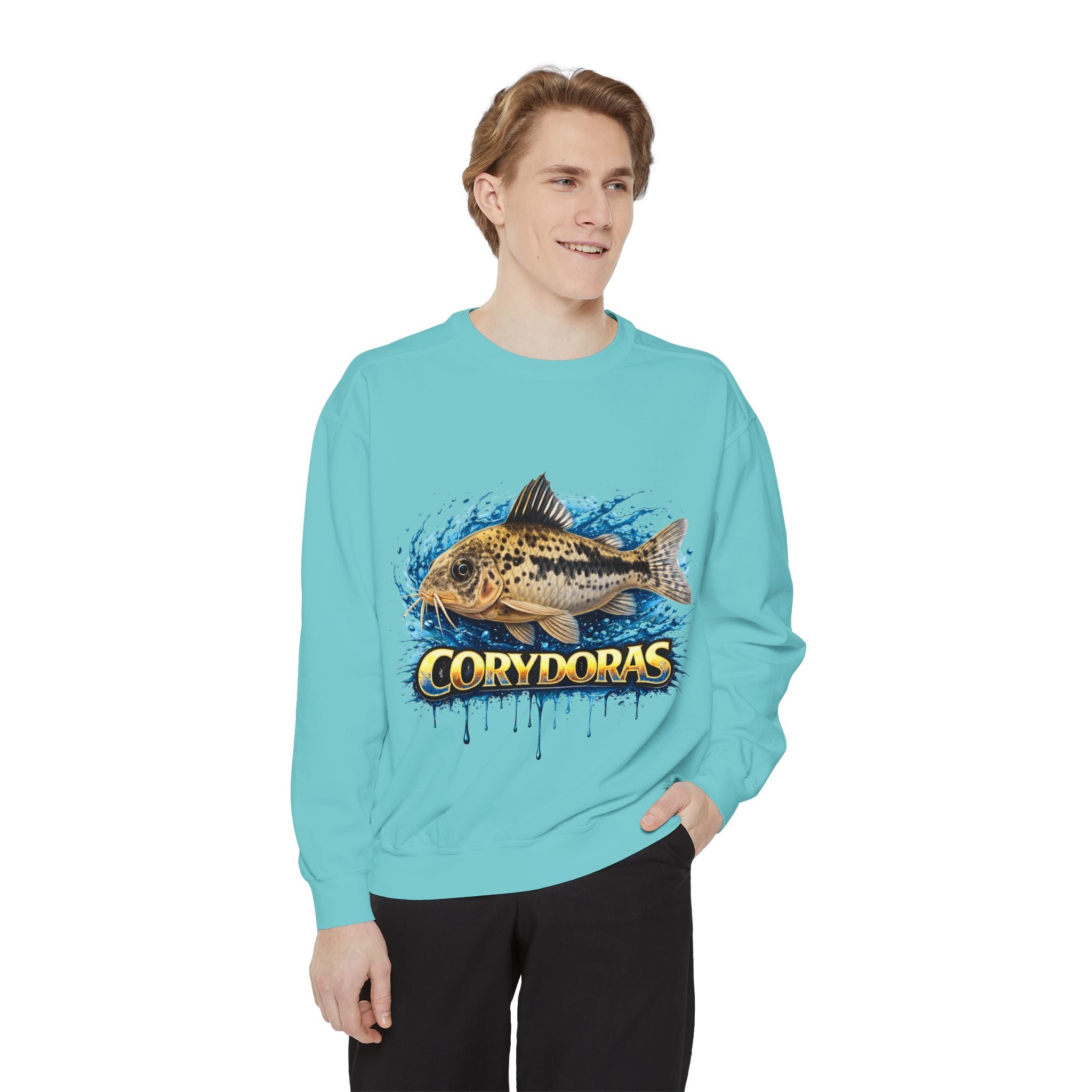 Corydoras Fish Sweatshirt — Aquatic Aquarium Catfish Graphic Crewneck