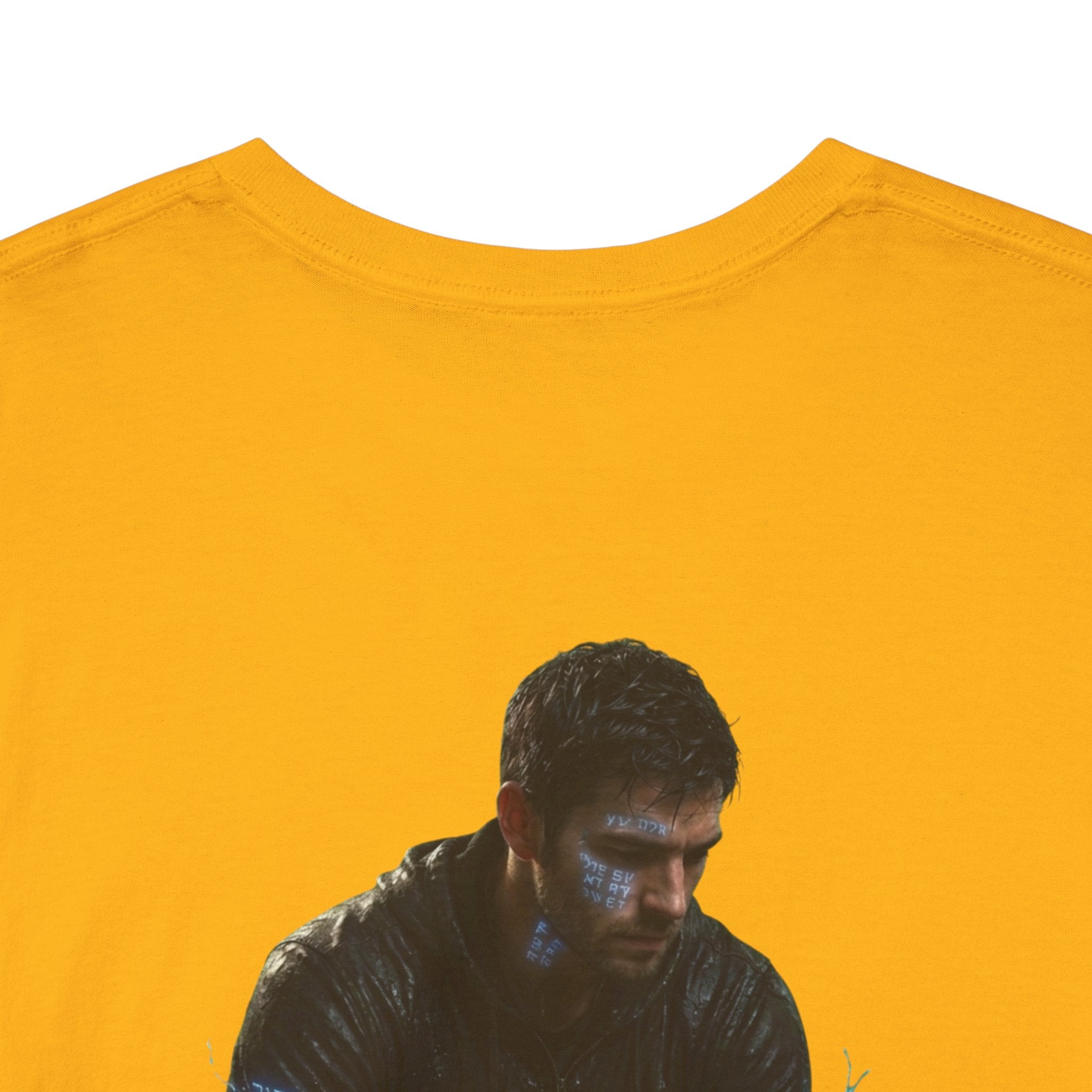 T-Shirt — Nature Warrior Graphic Tee with Man and Dog Illustration