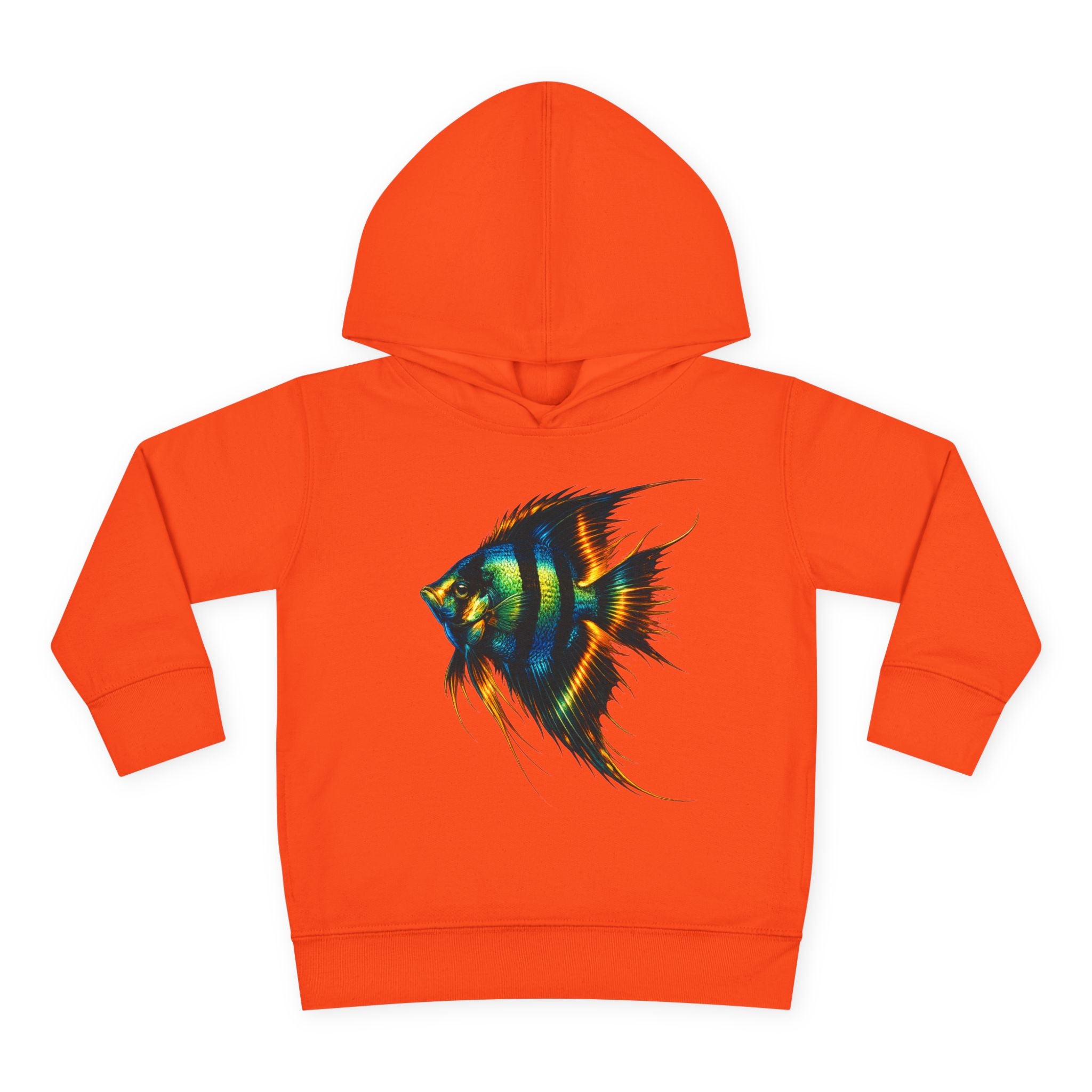 Toddler Hoodie with Colorful Angelfish Graphic
