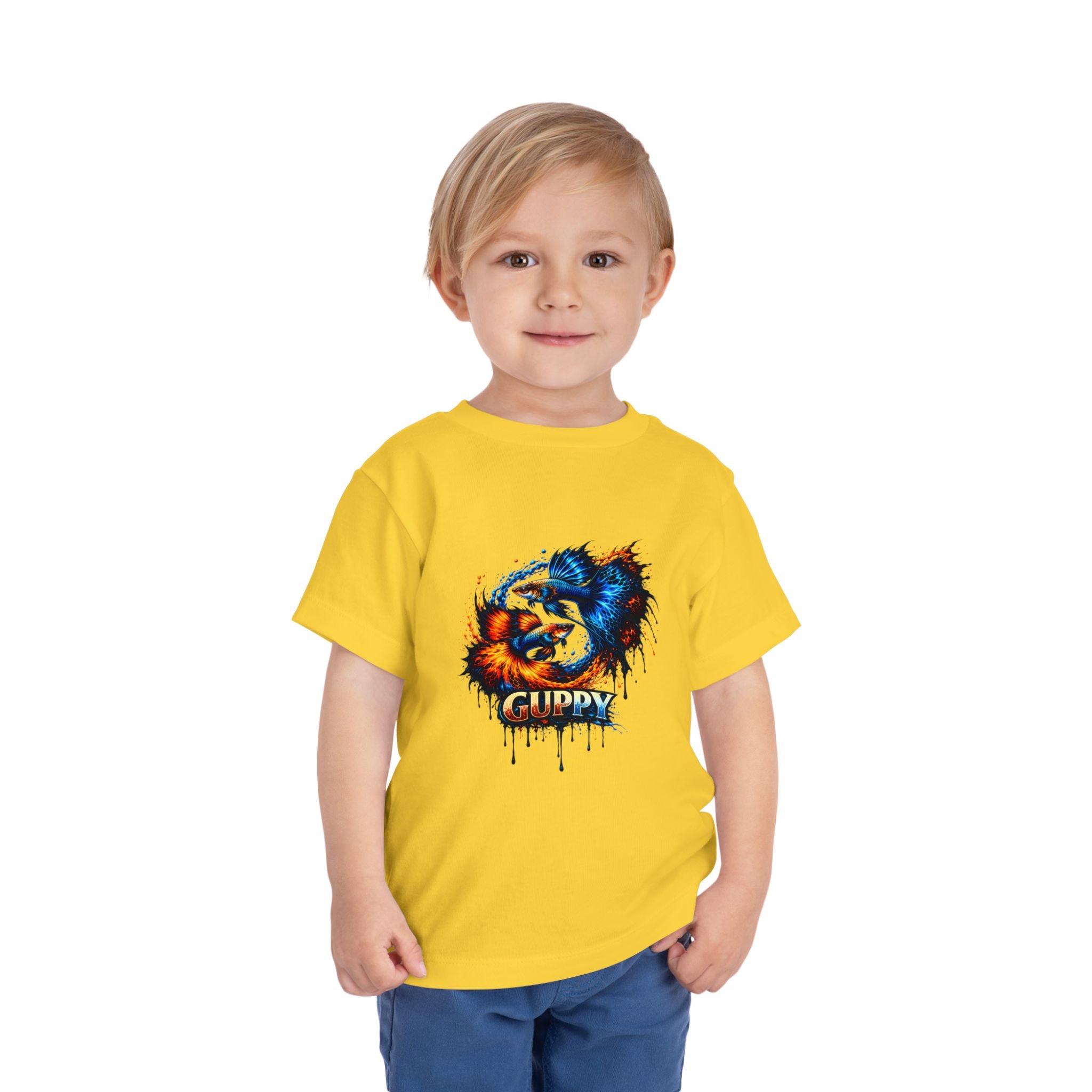 Fire & Ice Guppy – Toddler "Neon Flare" Premium Tee