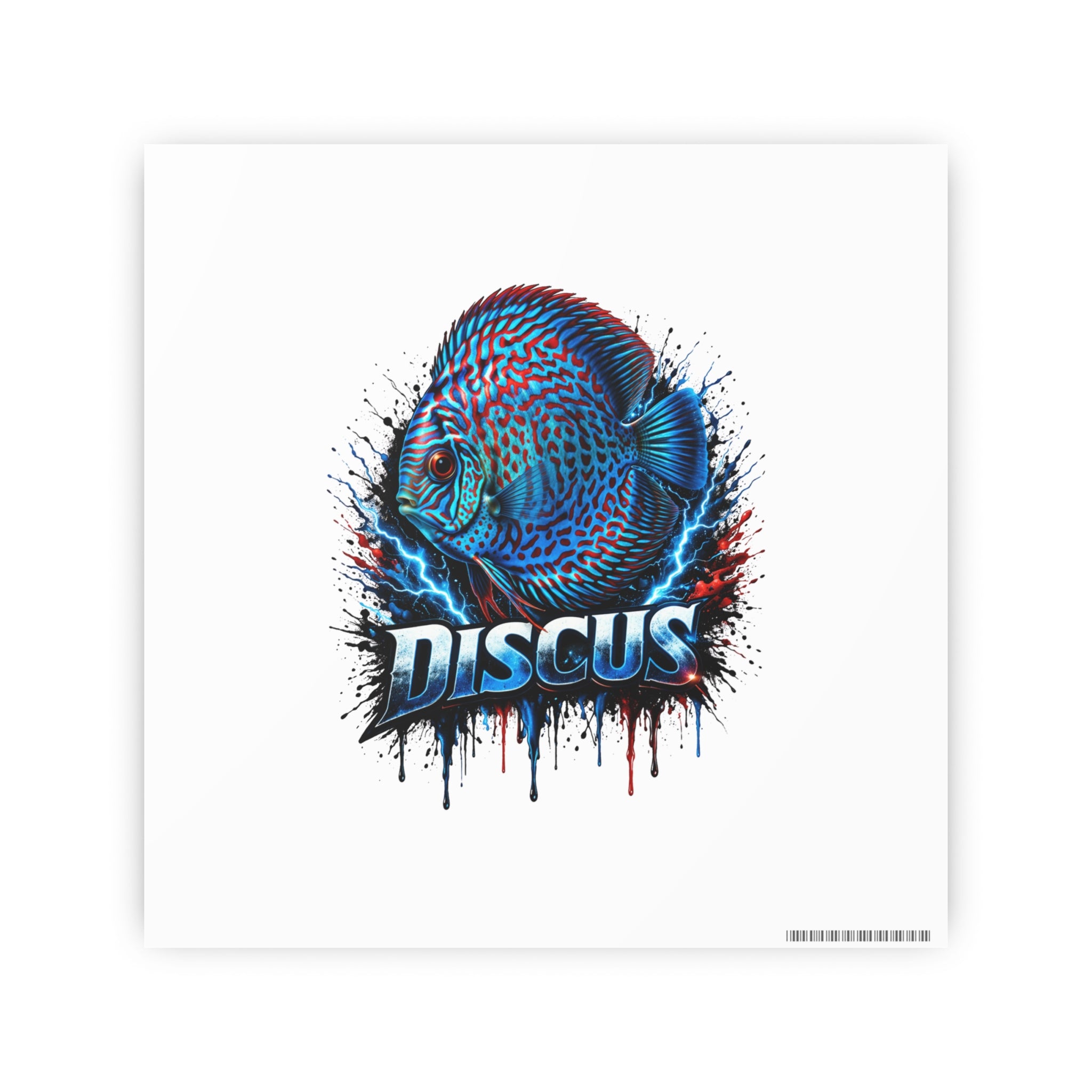 Discus Fish Art Poster — Vibrant Aquarium Wall Print