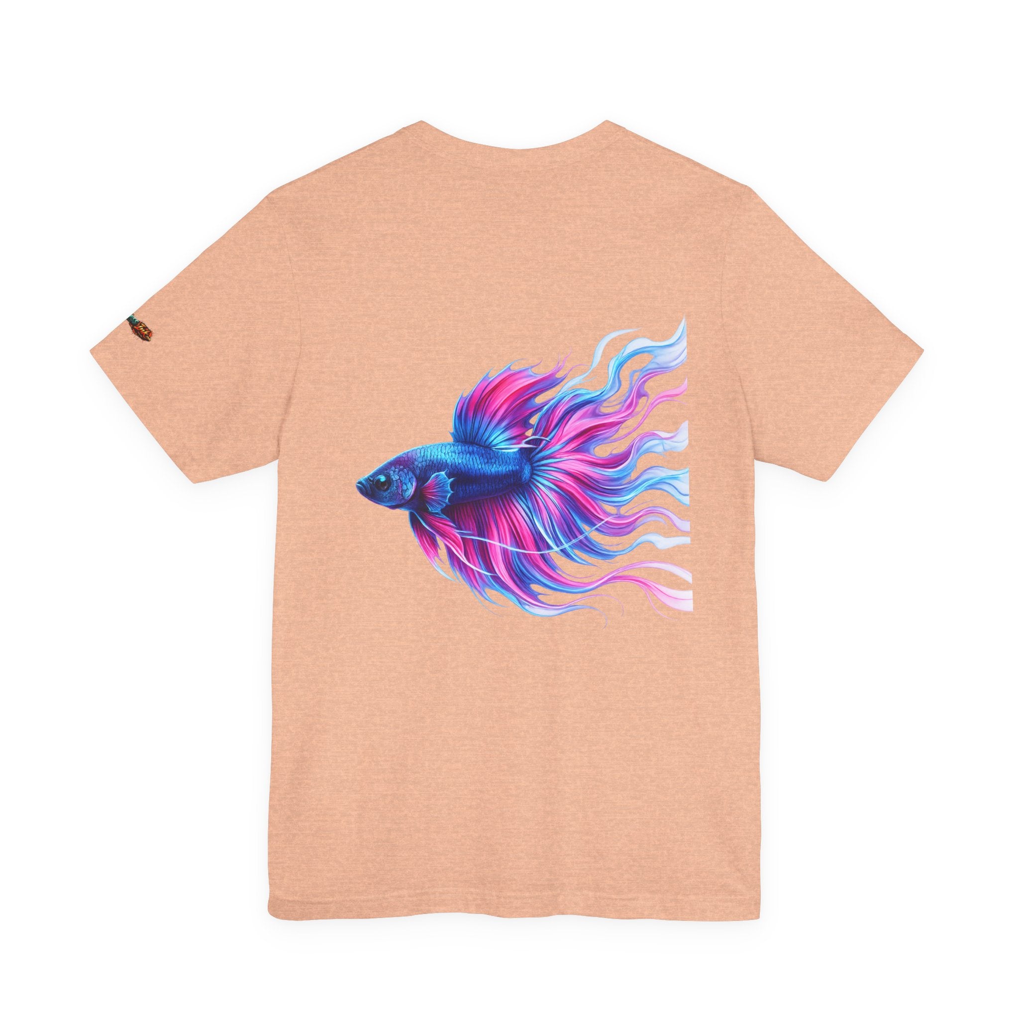 Betta Fish Graphic Tee — Vibrant Blue & Pink Aquatic Art T‑Shirt