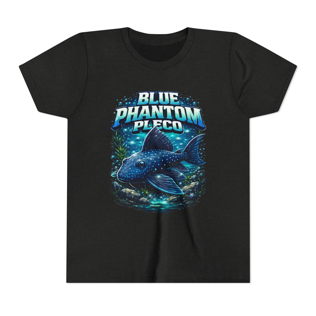 Blue Phantom Pleco Youth Tee – Kids Fish Aquarium T-Shirt