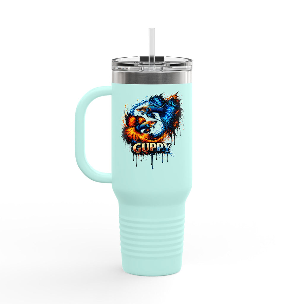 Fire & Ice Guppy – "Neon Flare" 40oz Insulated Travel Mug