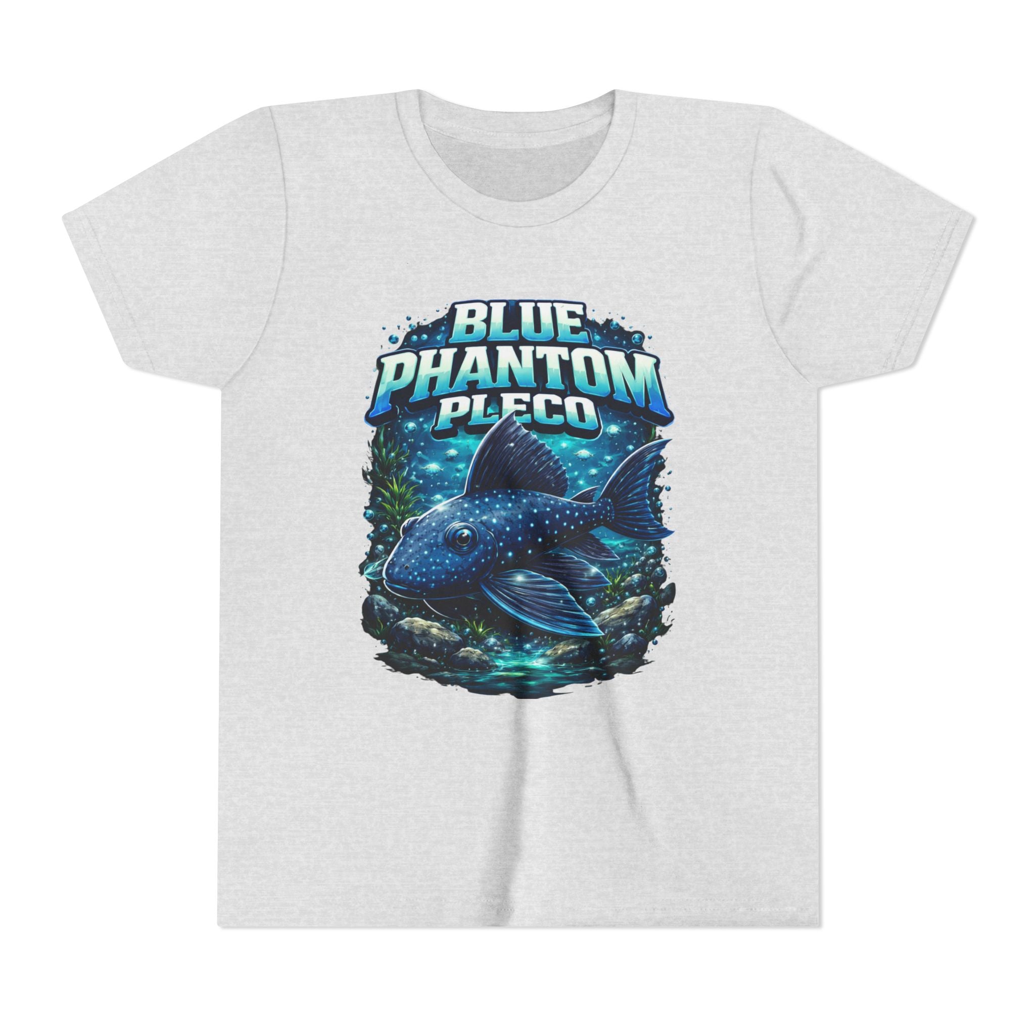 Blue Phantom Pleco Youth Tee – Kids Fish Aquarium T-Shirt