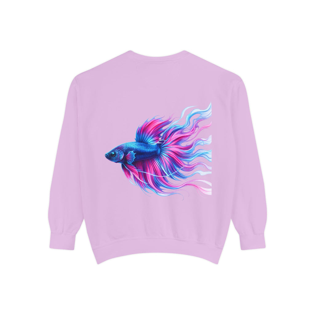 Betta Bliss Sweatshirt — Colorful Betta Fish Graphic Crewneck