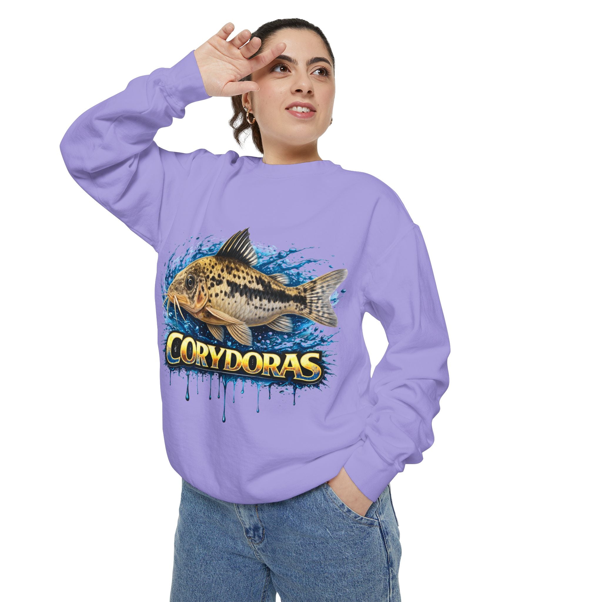 Corydoras Fish Sweatshirt — Aquatic Aquarium Catfish Graphic Crewneck