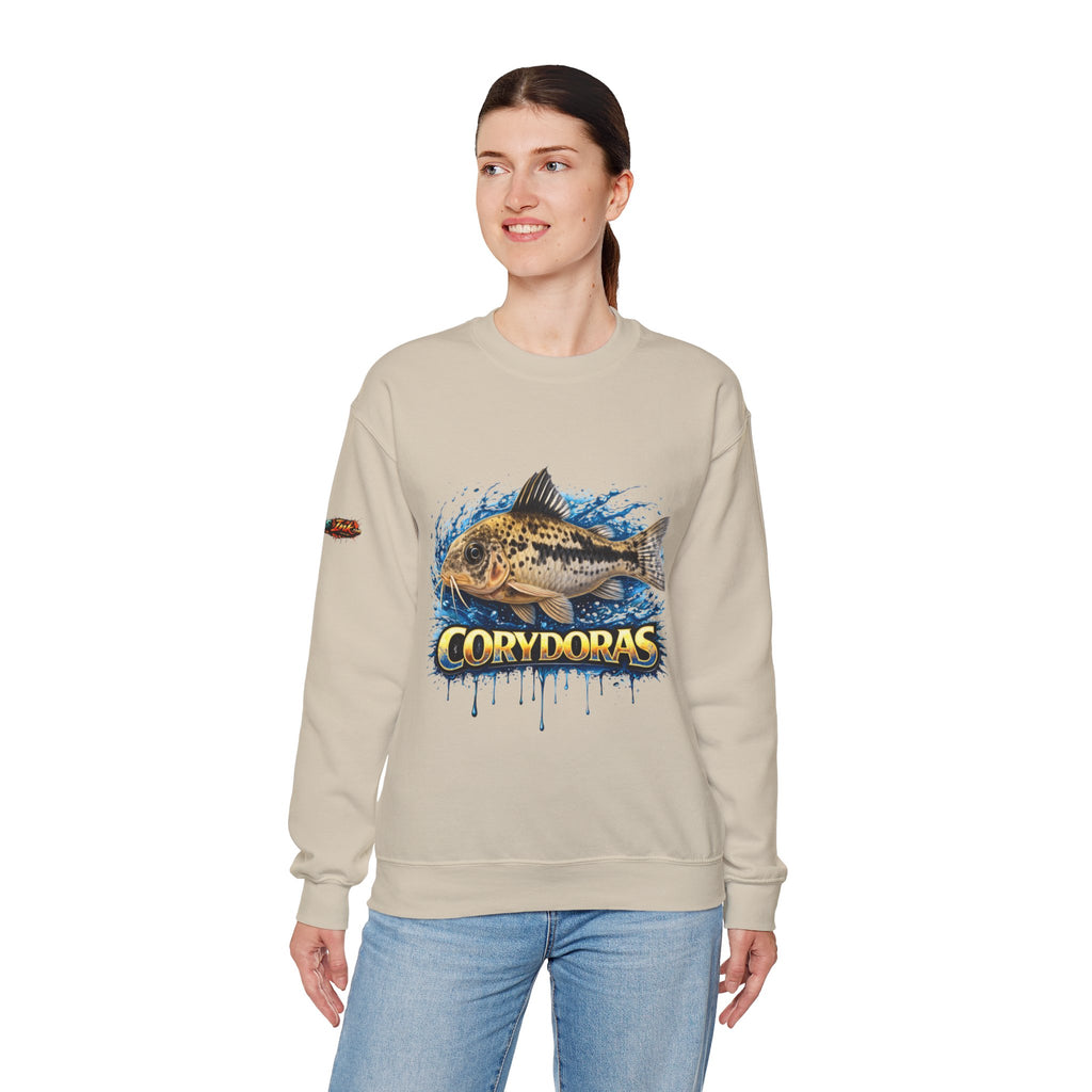 Peppered Corydoras Fish Crewneck Sweatshirt – Aquatic Aquarium Lover Tee