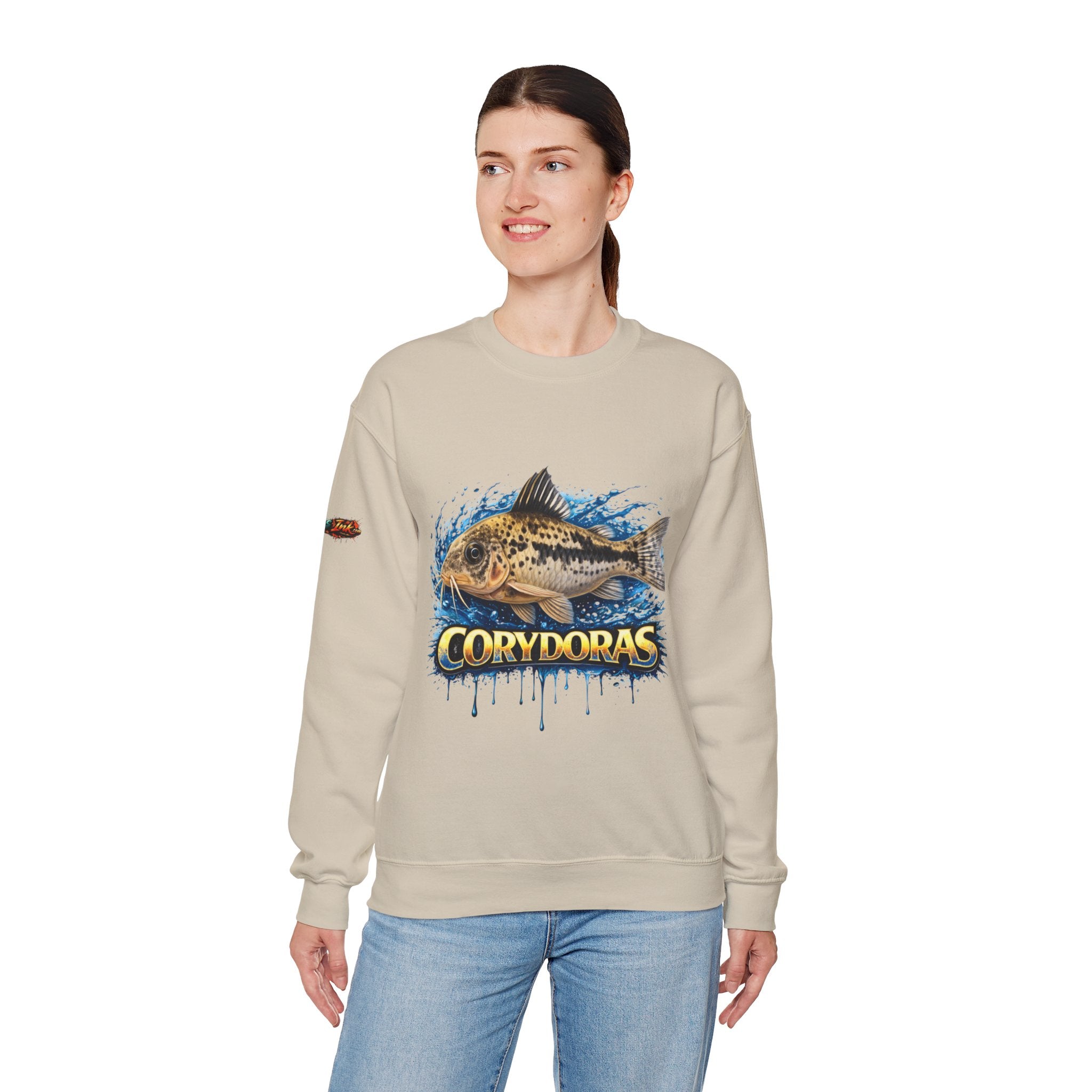 Peppered Corydoras Fish Crewneck Sweatshirt – Aquatic Aquarium Lover Tee