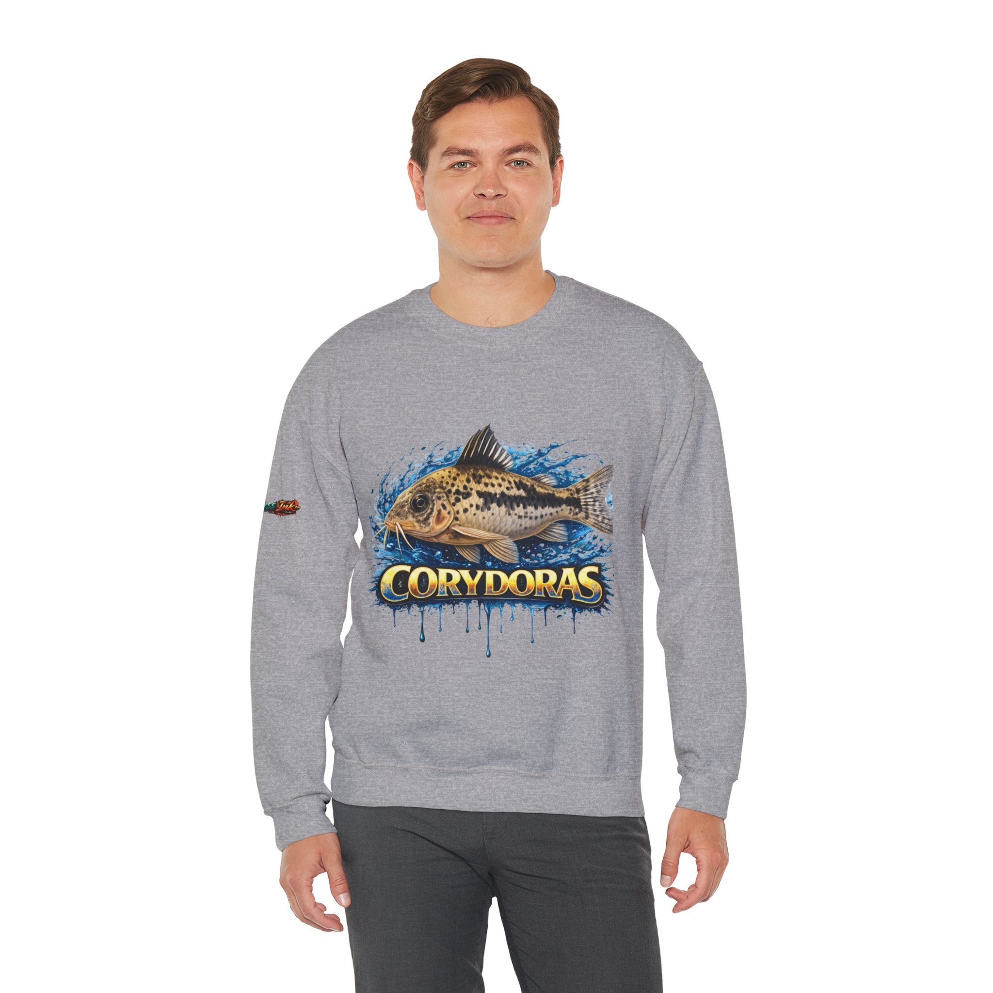 Peppered Corydoras Fish Crewneck Sweatshirt – Aquatic Aquarium Lover Tee