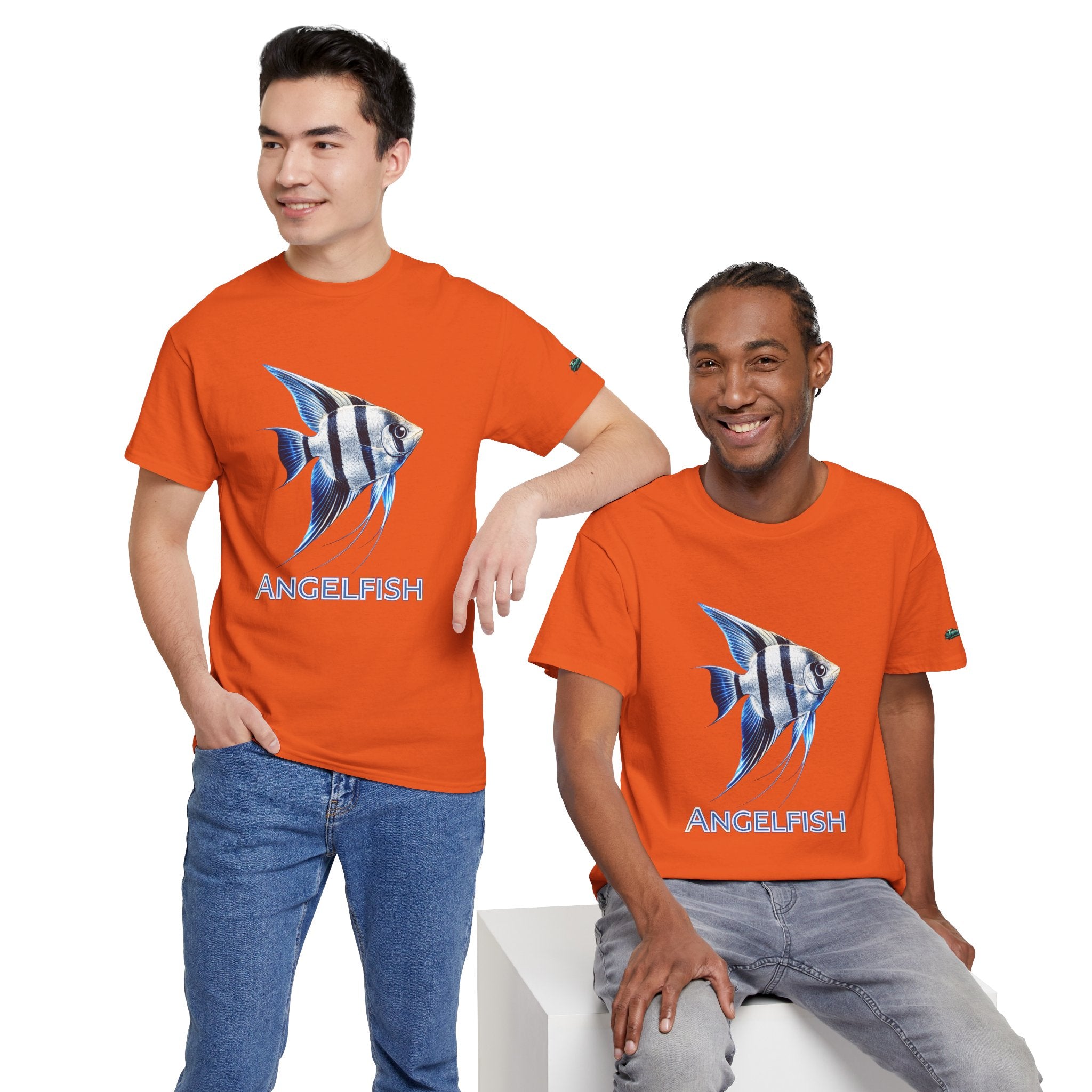 Angelfish Graphic Tee — Blue Tropical Fish Shirt