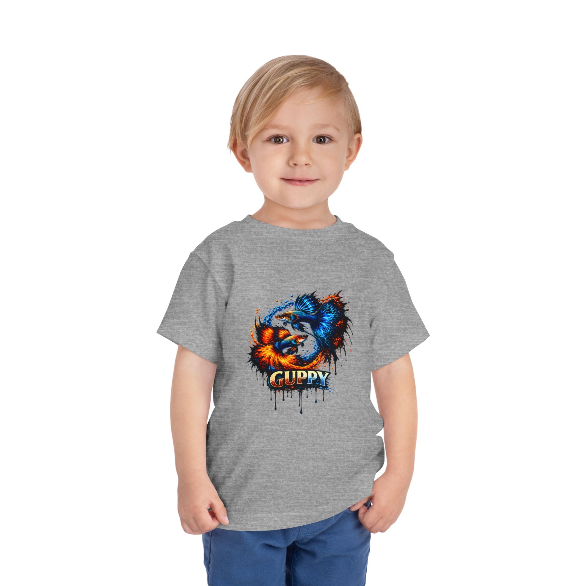 Fire & Ice Guppy – Toddler "Neon Flare" Premium Tee
