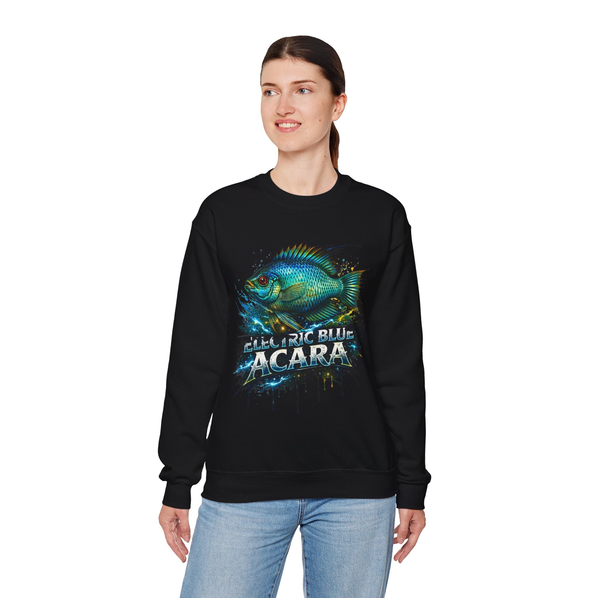Electric Blue Acara – Heavy Blend™ Crewneck Sweatshirt
