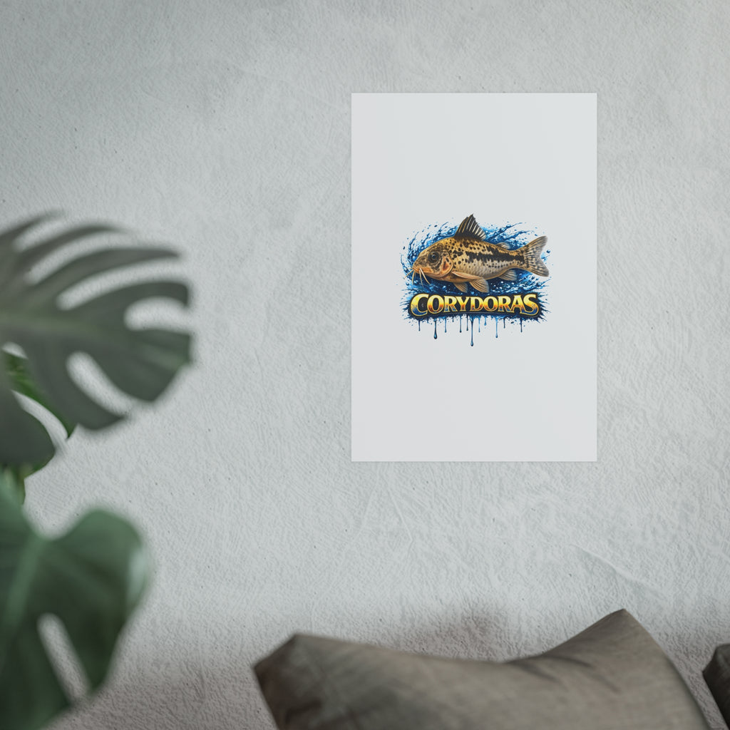 Corydoras Fish Poster — Decorative Aquarium Art Print (Satin/Matte)