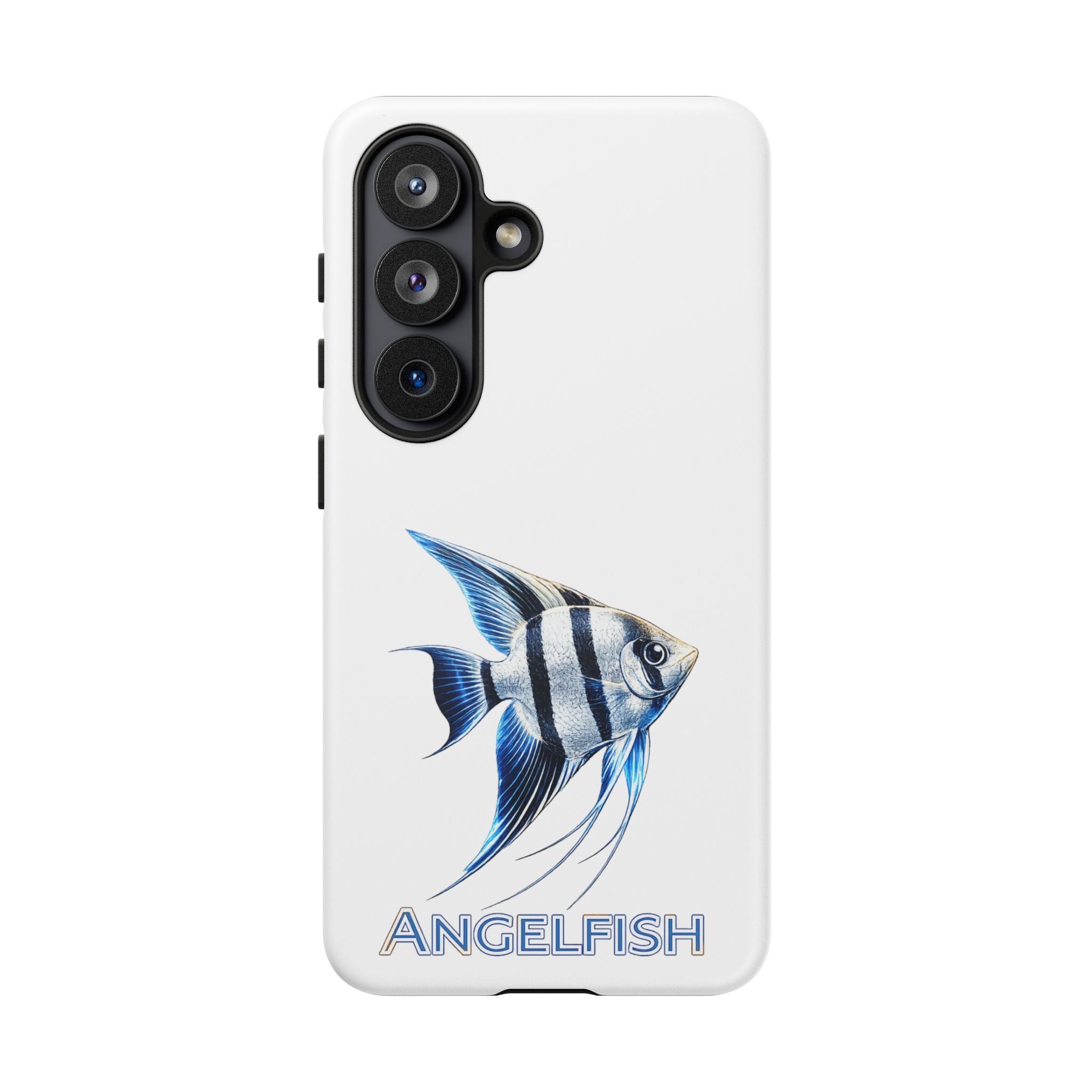 Angelfish Tough Phone Case – Durable Protective Case with Blue Tropical Fish Design