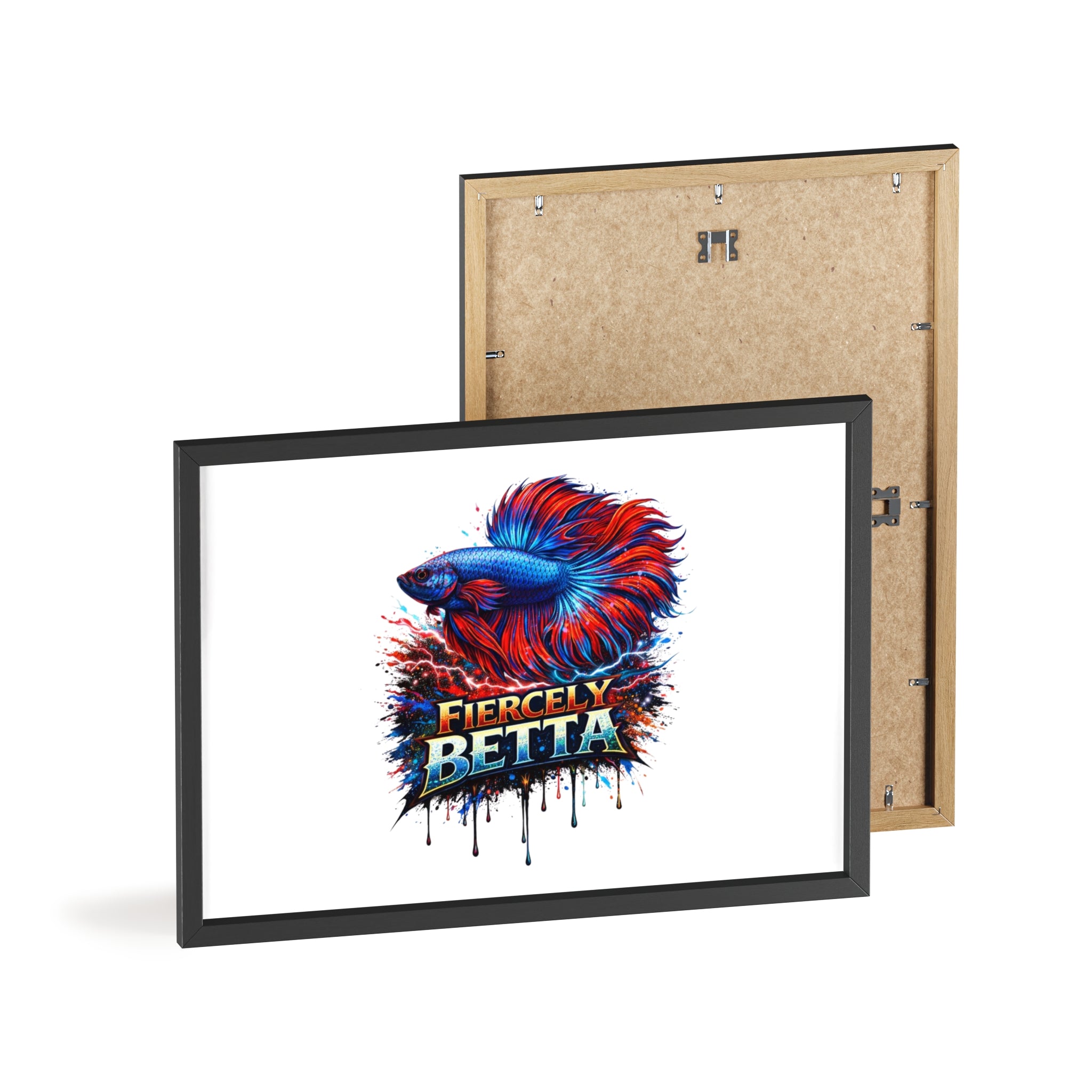 Fiercely Betta Framed Poster — Colorful Betta Fish Wall Art