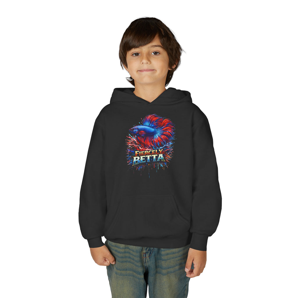 Fiercely Betta – Kids "Neon Flare" Fleece Hoodie