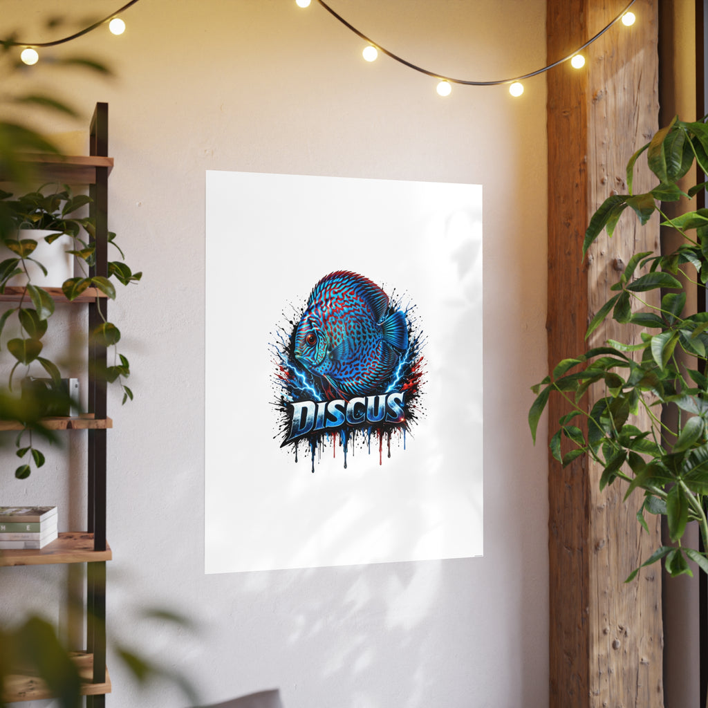 Discus Fish Art Poster — Vibrant Aquarium Wall Print
