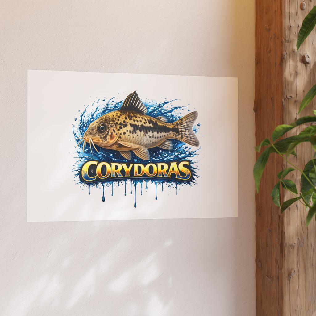 Corydoras Fish Poster — Decorative Aquarium Art Print (Satin/Matte)