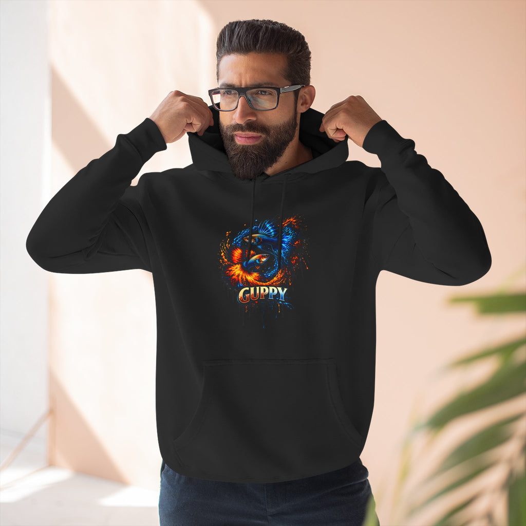 Fire & Ice Guppy – Premium Three-Panel Fleece Hoodie