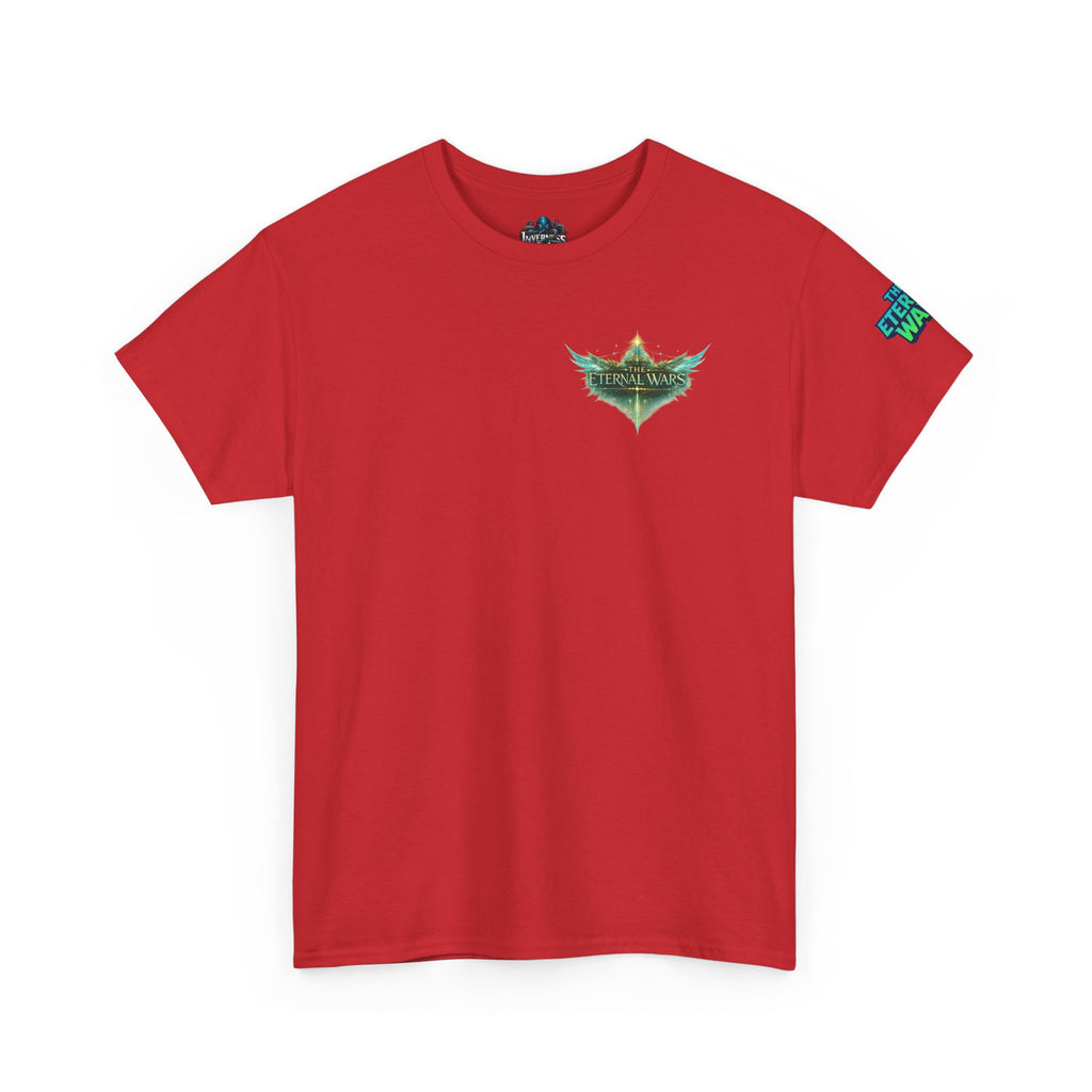 T-Shirt — Nature Warrior Graphic Tee with Man and Dog Illustration