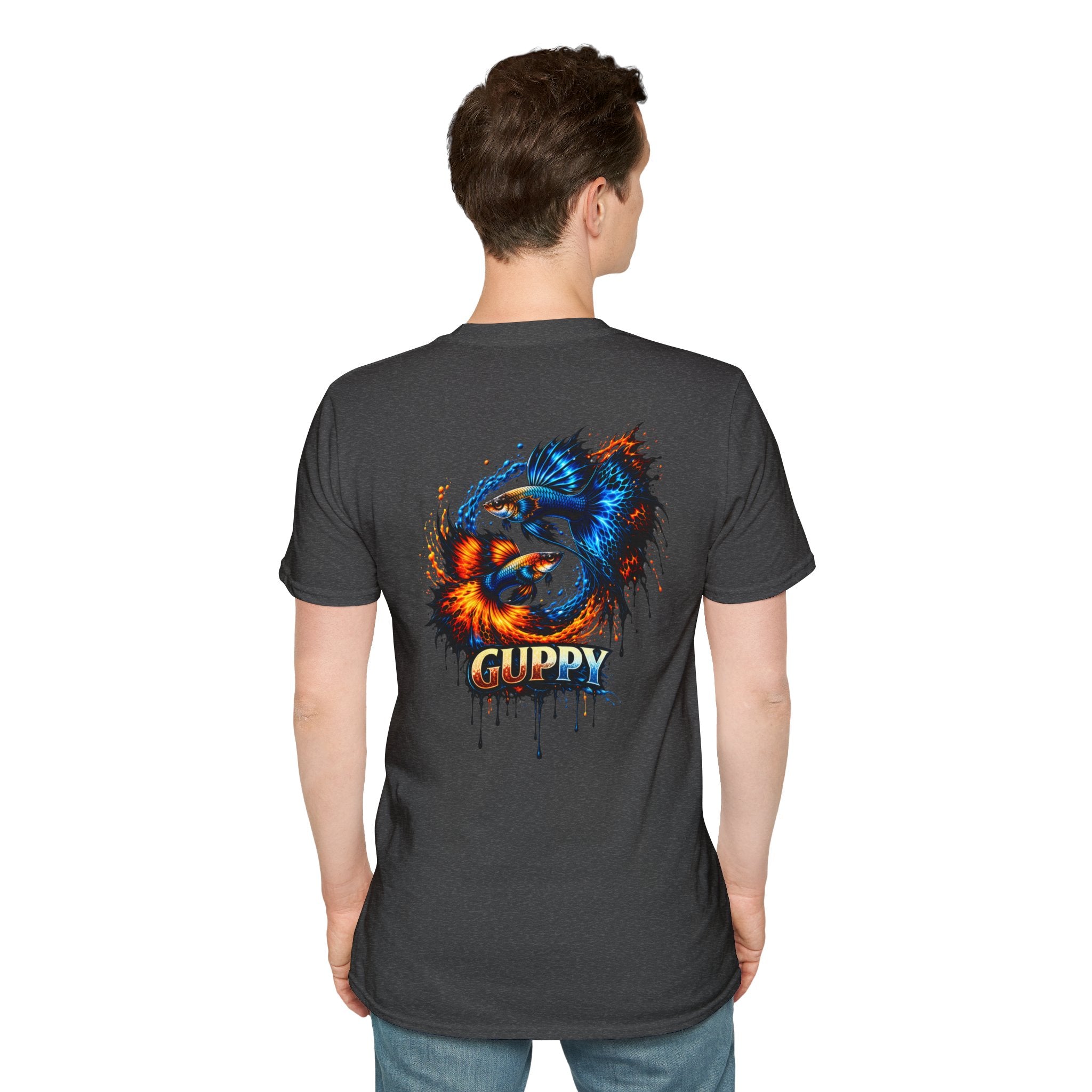 Guppy Fish T-Shirt — Vibrant Watercolor Drip Graphic Tee