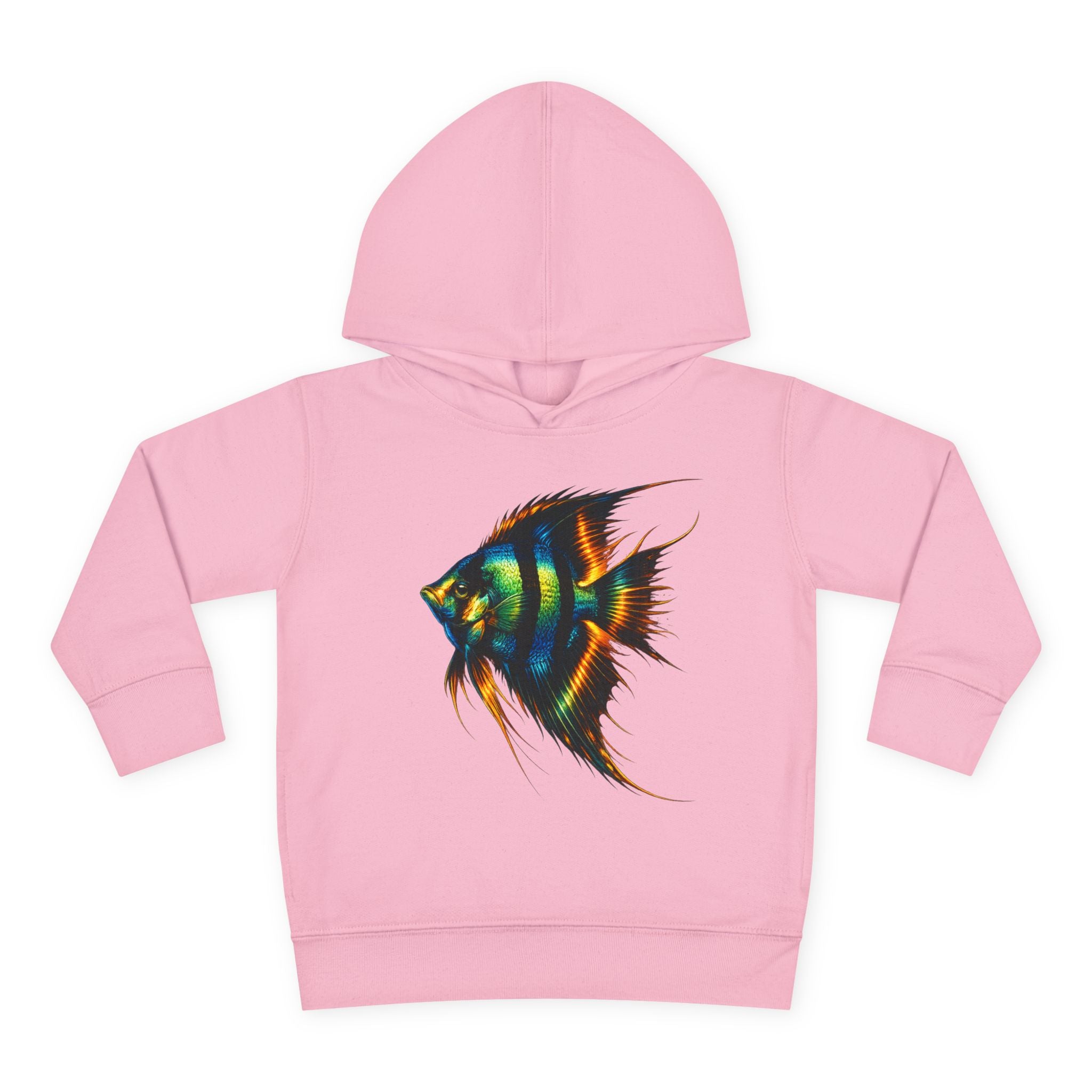 Toddler Hoodie with Colorful Angelfish Graphic