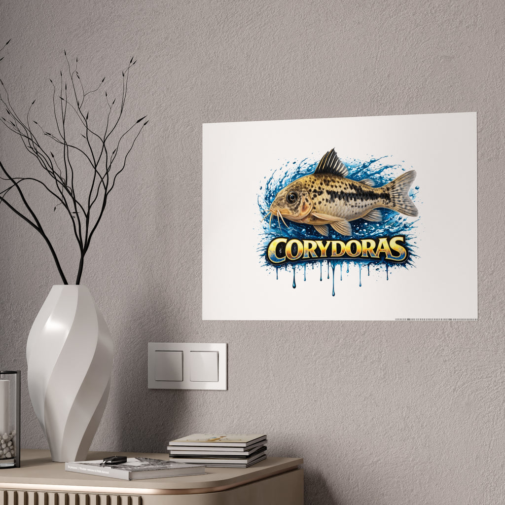 Corydoras Fish Gloss Poster – Aquarium Artwork Print