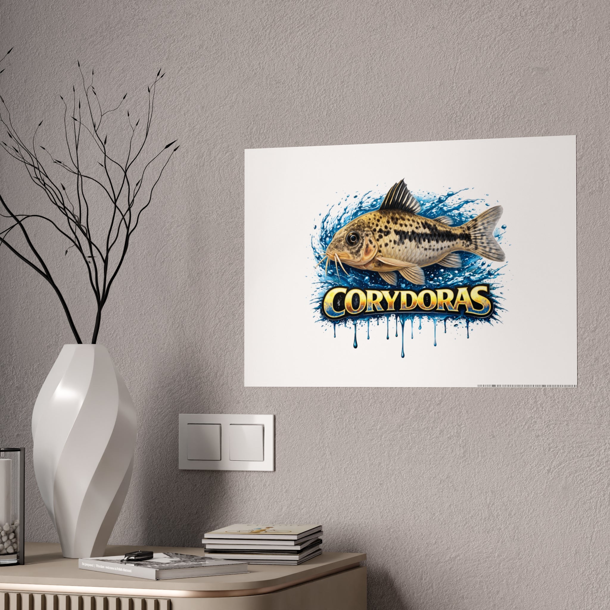 Corydoras Fish Gloss Poster – Aquarium Artwork Print