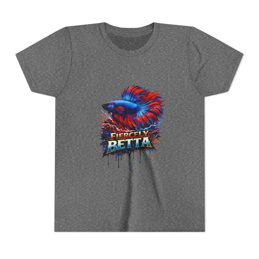 Fiercely Betta Youth Tee - Colorful Betta Fish Graphic Shirt