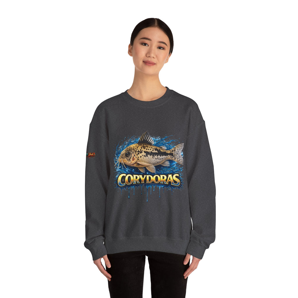 Peppered Corydoras Fish Crewneck Sweatshirt – Aquatic Aquarium Lover Tee