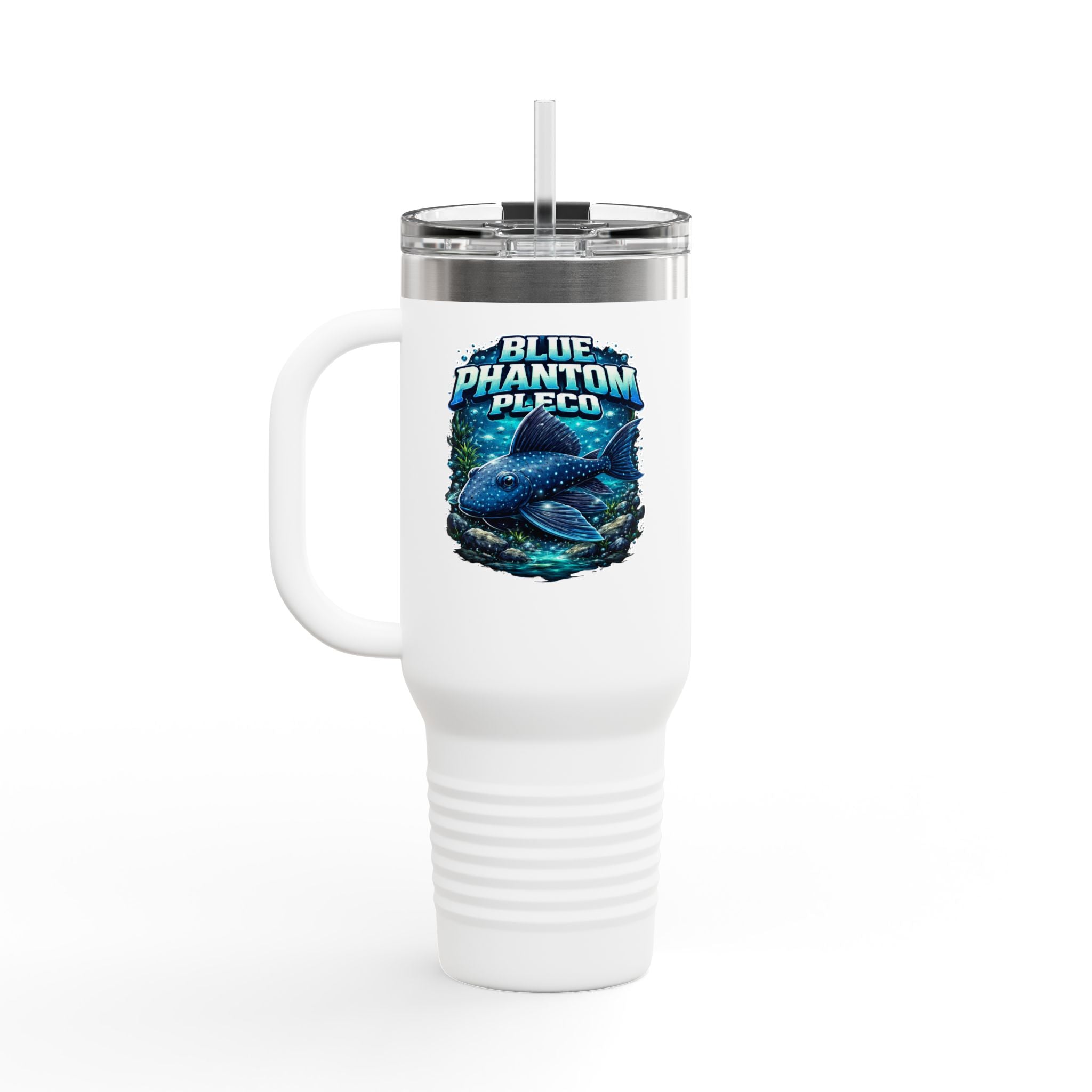 Blue Phantom Pleco L-128 – 40oz Premium Insulated Travel Mug, 40oz