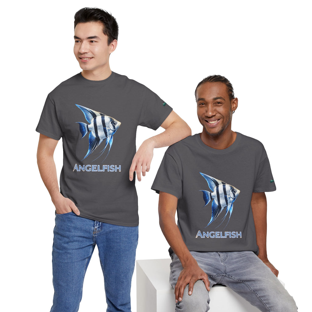 Angelfish Graphic Tee — Blue Tropical Fish Shirt