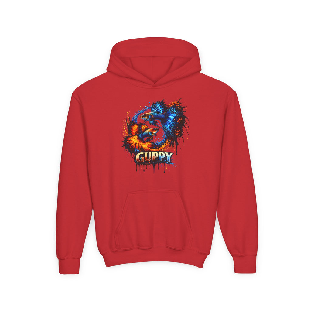 Fire & Ice Guppy – Kids "Neon Flare" Fleece Hoodie