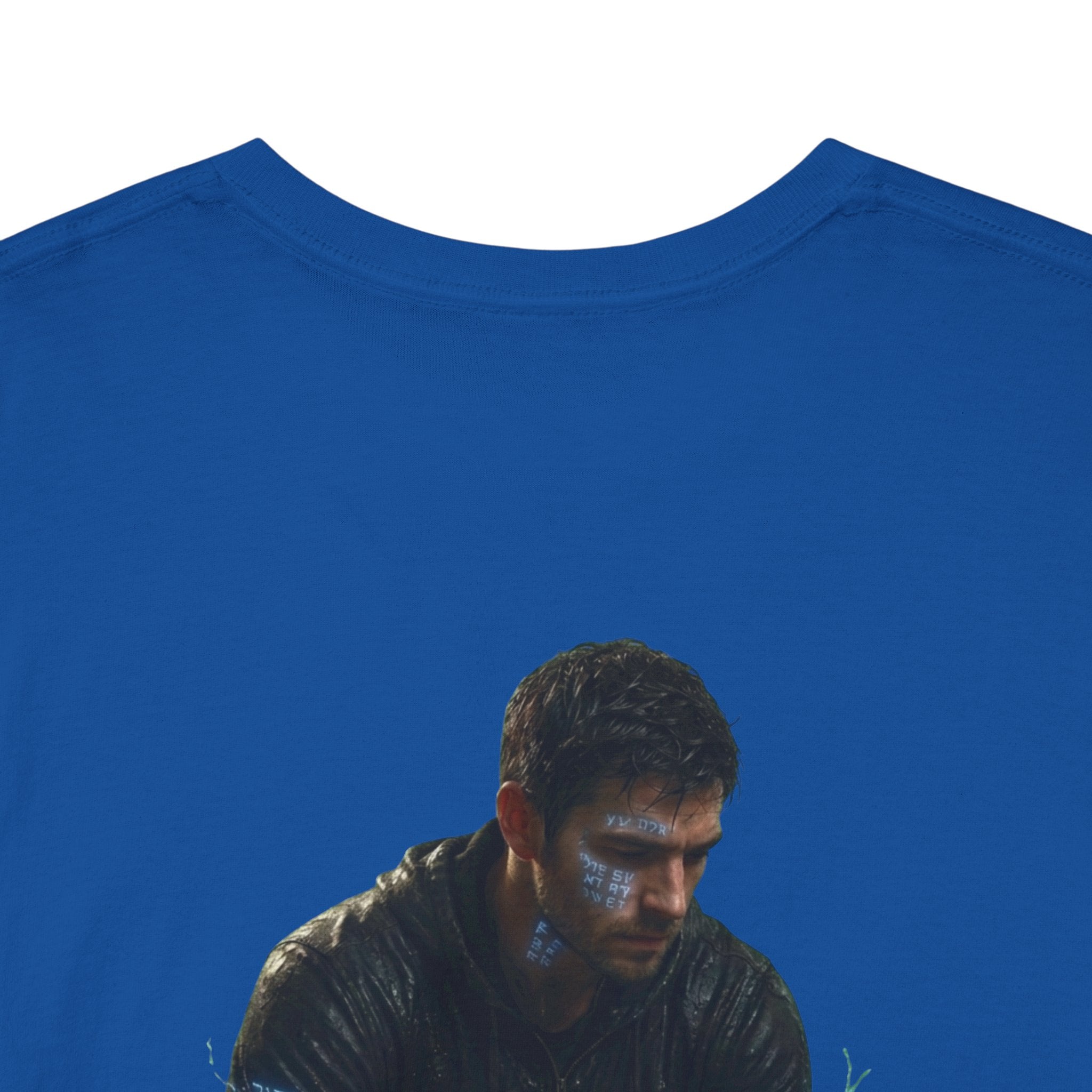 T-Shirt — Nature Warrior Graphic Tee with Man and Dog Illustration