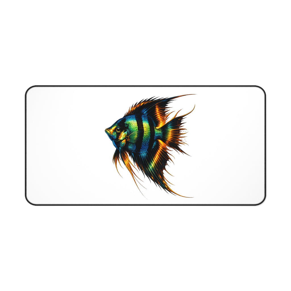 Angelfish Desk Mat — Colorful Aquarium Fish Mouse Pad for Office & Home