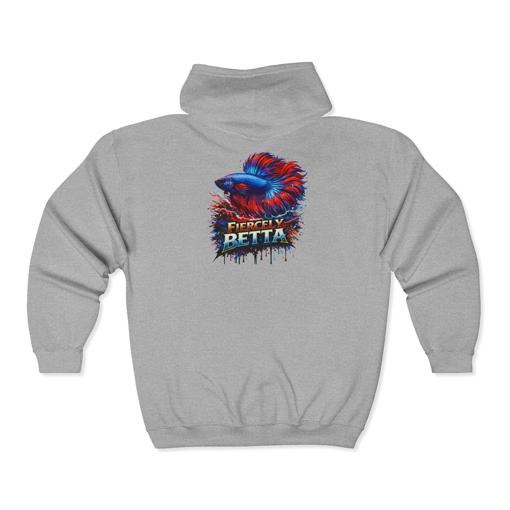 Fiercely Betta – Premium "Neon Flare" Zip-Up Hoodie