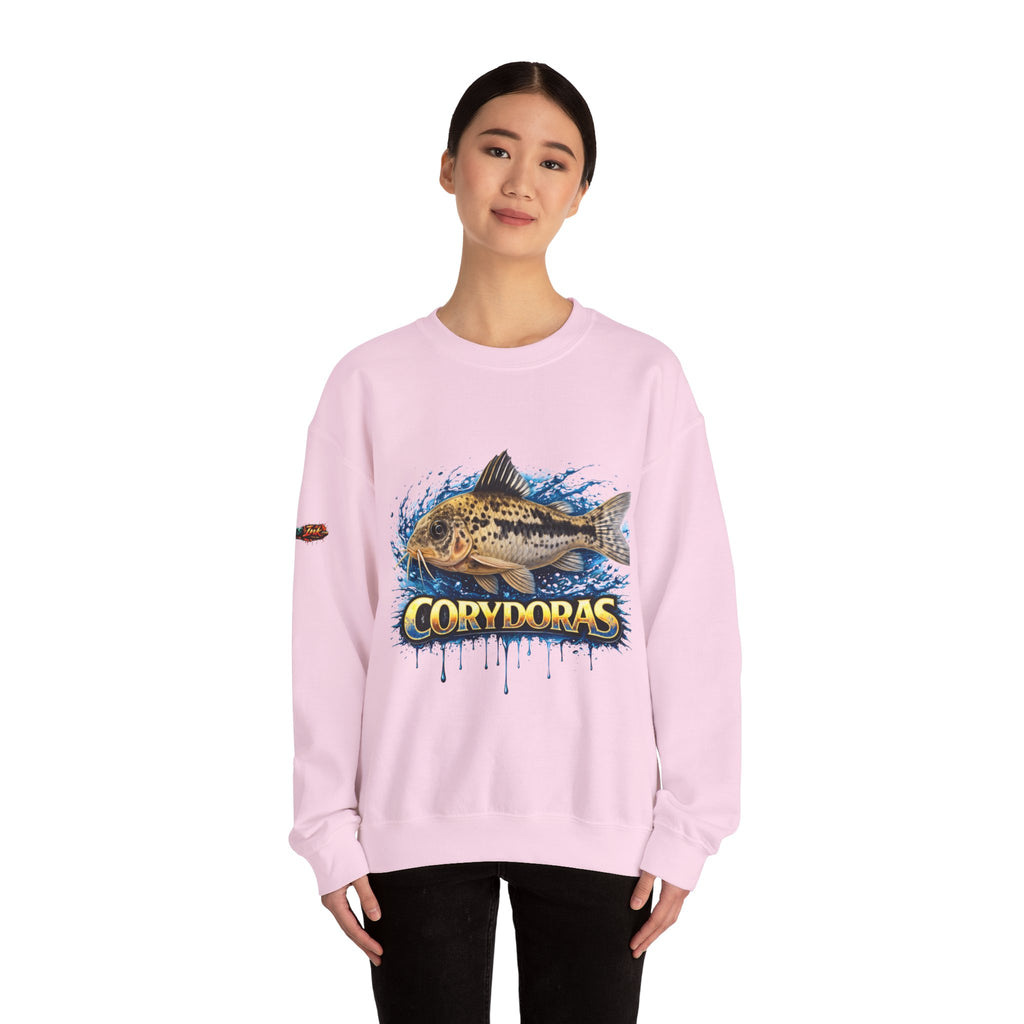 Peppered Corydoras Fish Crewneck Sweatshirt – Aquatic Aquarium Lover Tee