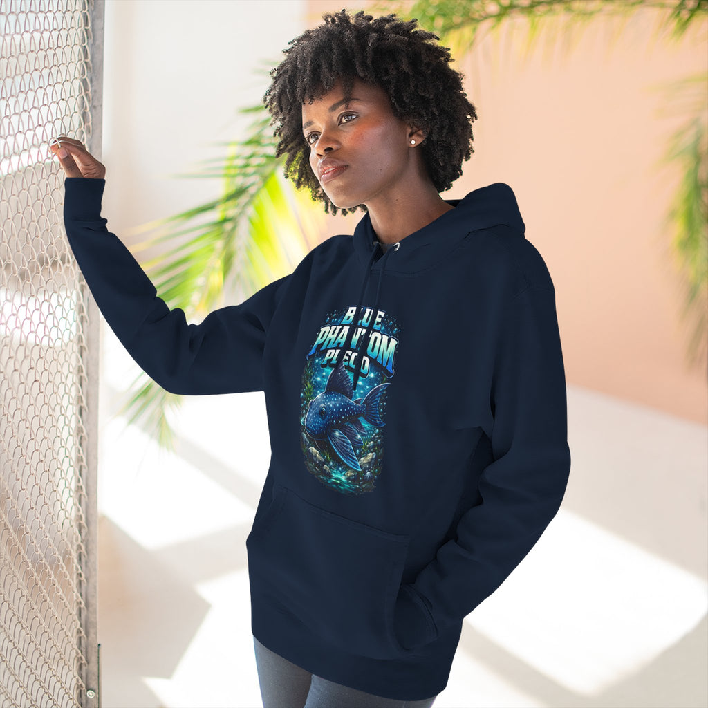 Blue Phantom Pleco L128 Hoodies | Premium Fish Keeper Streetwear | Inverness Ink