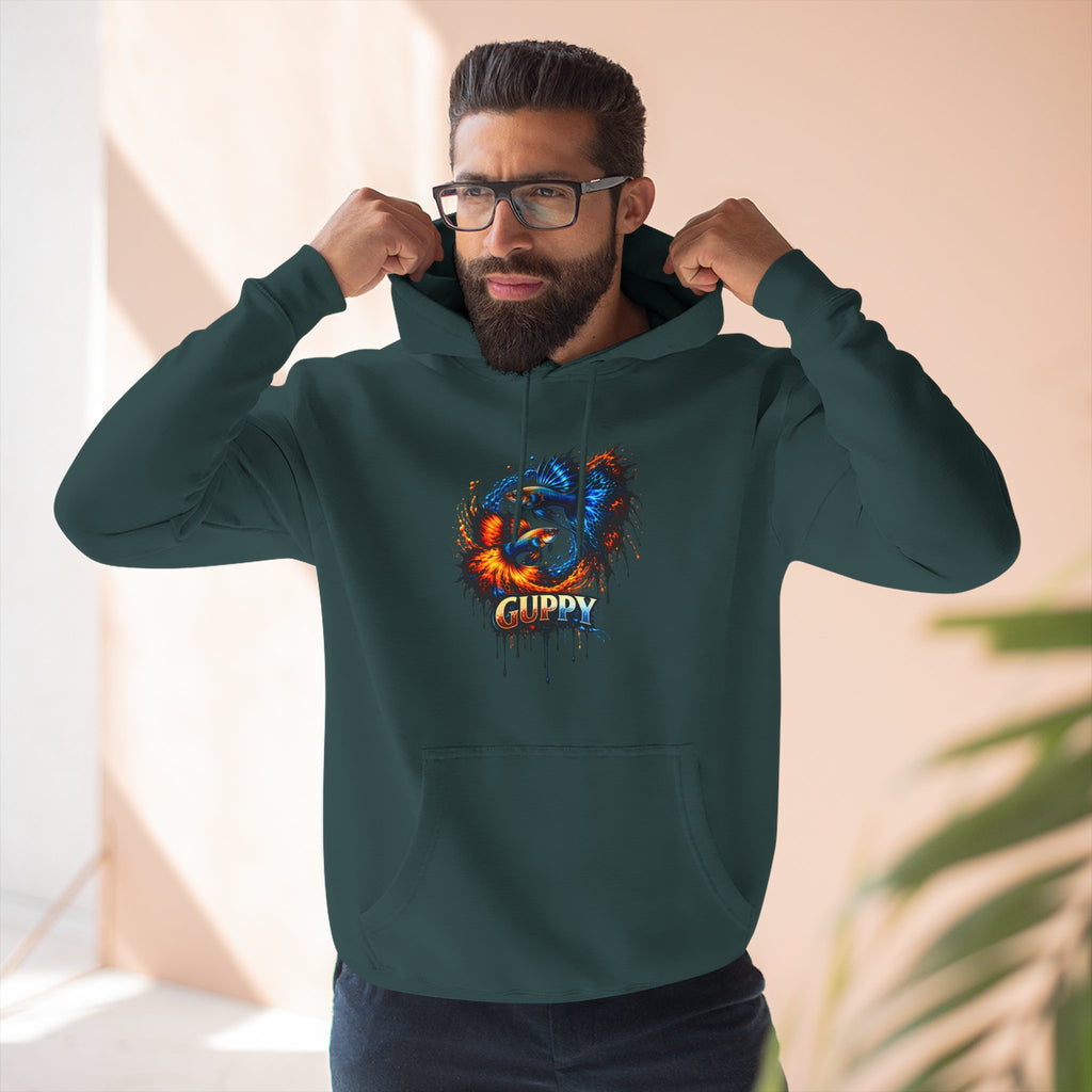 Fire & Ice Guppy – Premium Three-Panel Fleece Hoodie