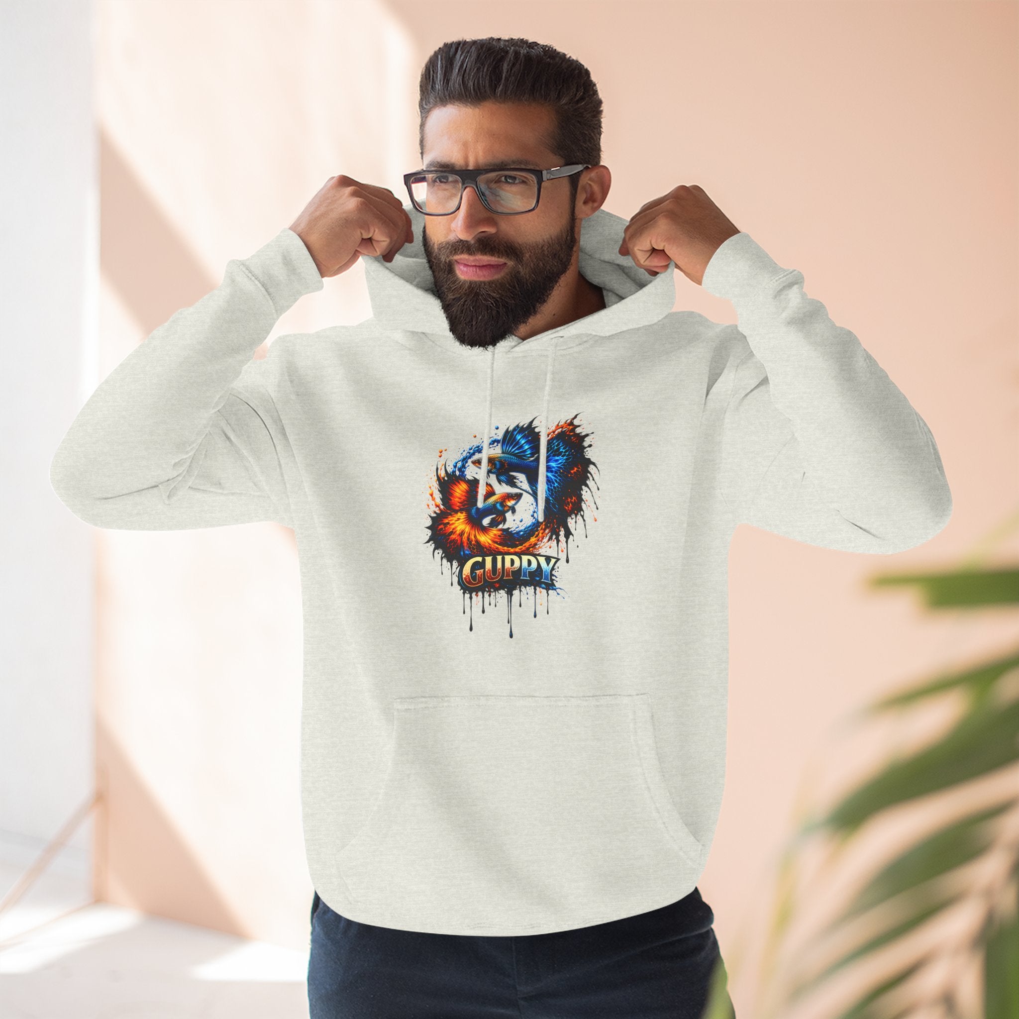 Fire & Ice Guppy – Premium Three-Panel Fleece Hoodie