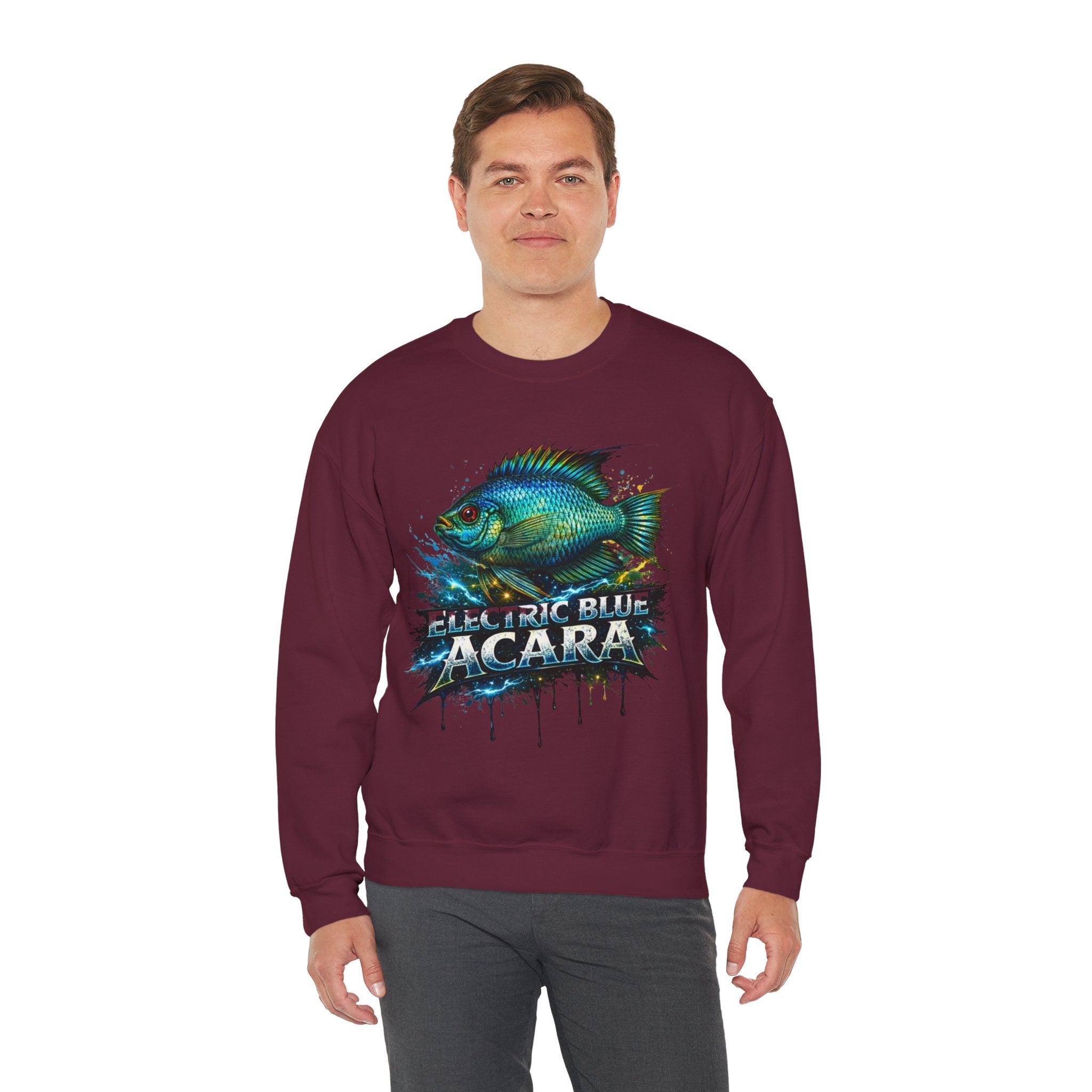 Electric Blue Acara – Heavy Blend™ Crewneck Sweatshirt