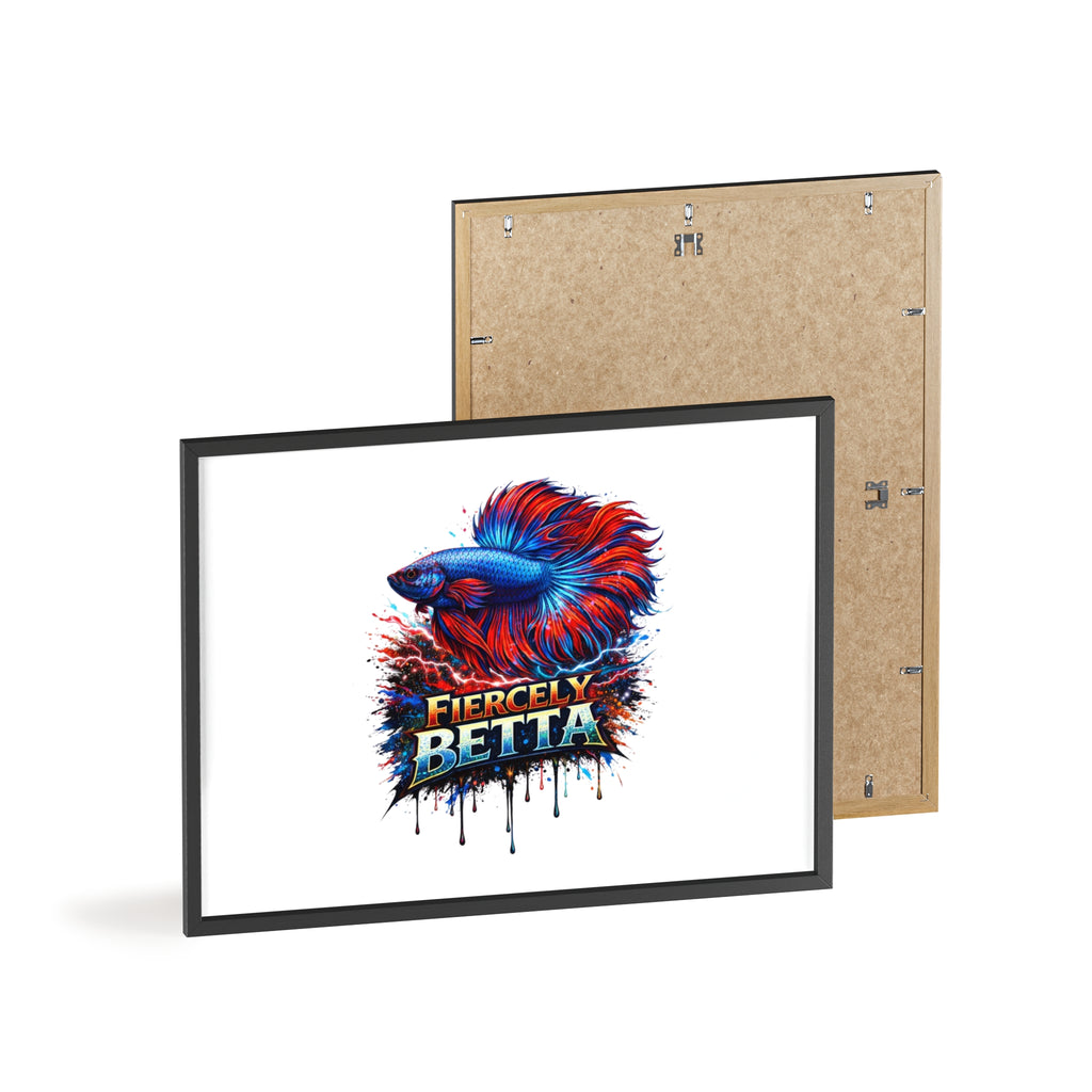Fiercely Betta Framed Poster — Colorful Betta Fish Wall Art