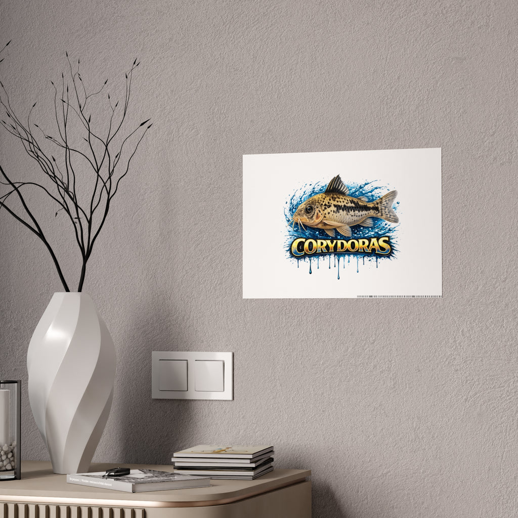 Corydoras Fish Gloss Poster – Aquarium Artwork Print