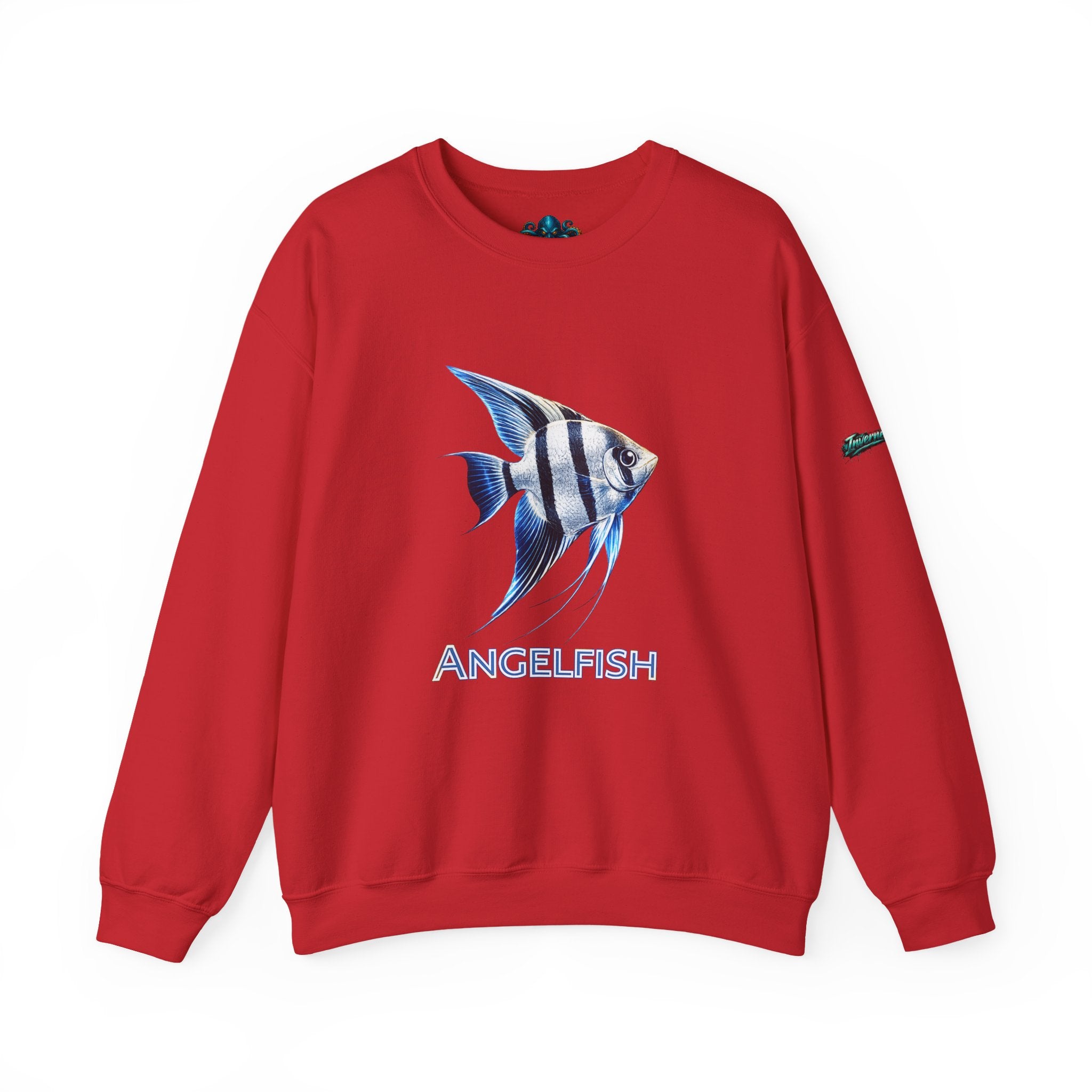 Angelfish Crewneck Sweatshirt — Blue Tropical Fish Graphic